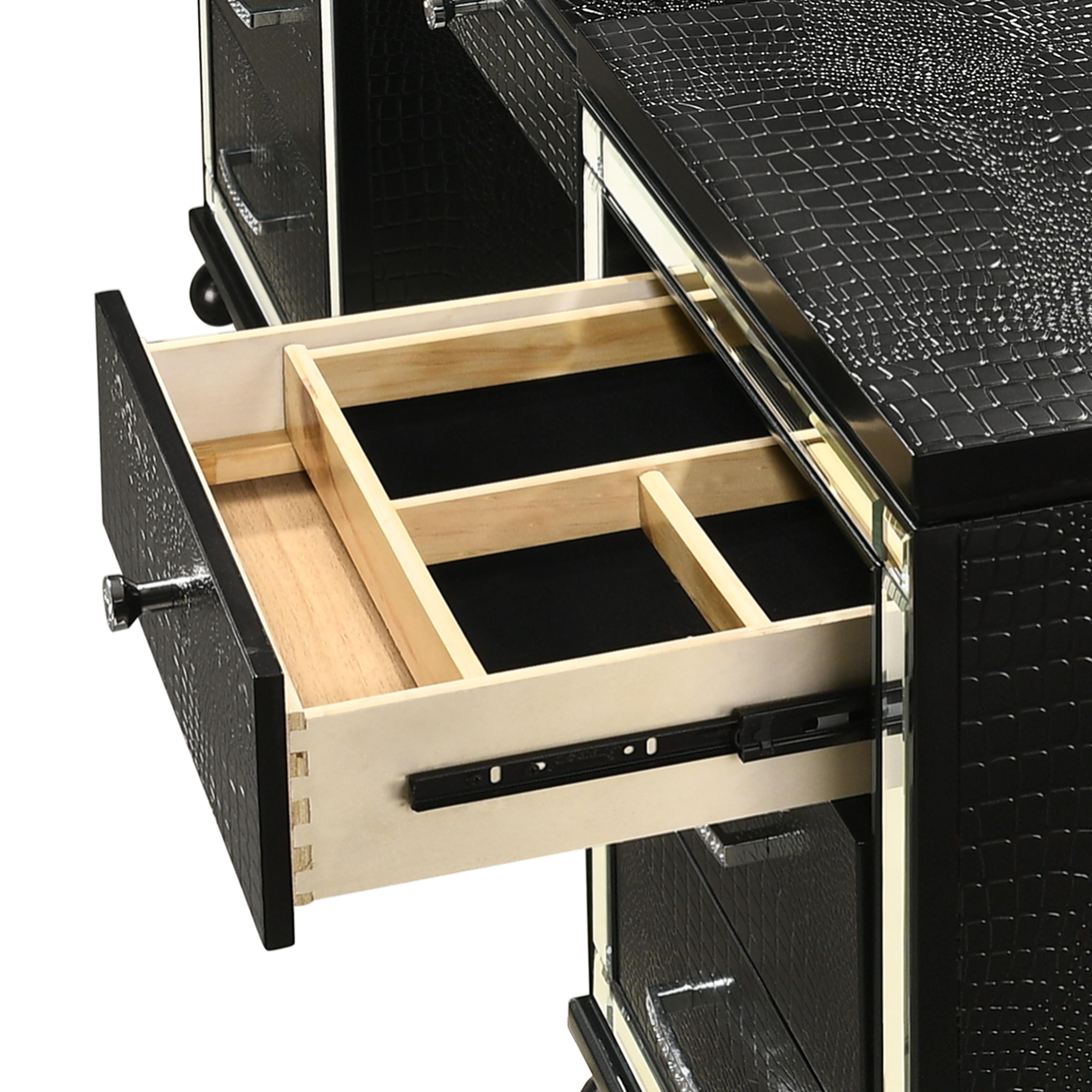 VALENTINO VANITY TABLE-BLACK - Ideal Furniture (Fresno,CA)