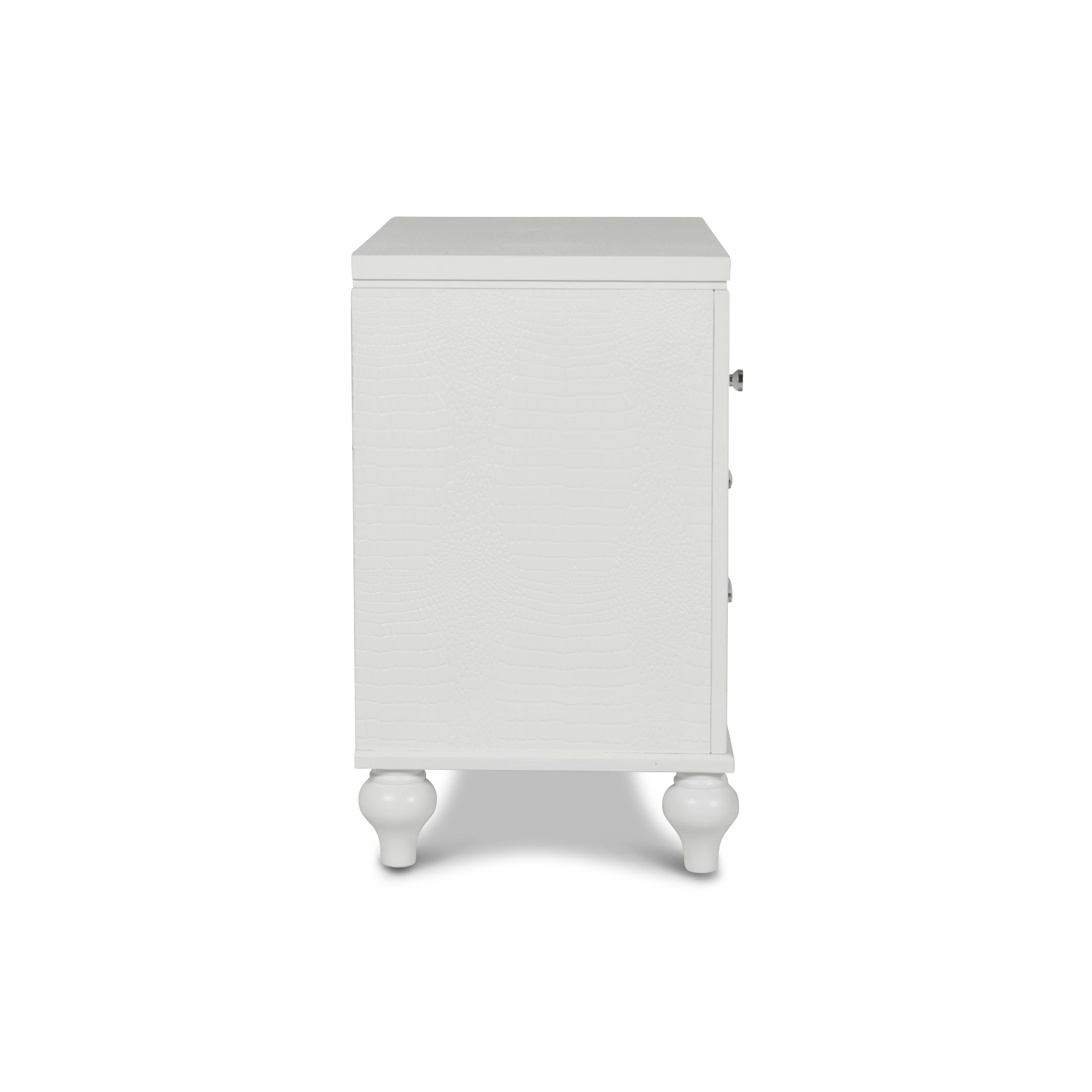 VALENTINO NIGHTSTAND-WHITE - Ideal Furniture (Fresno,CA)