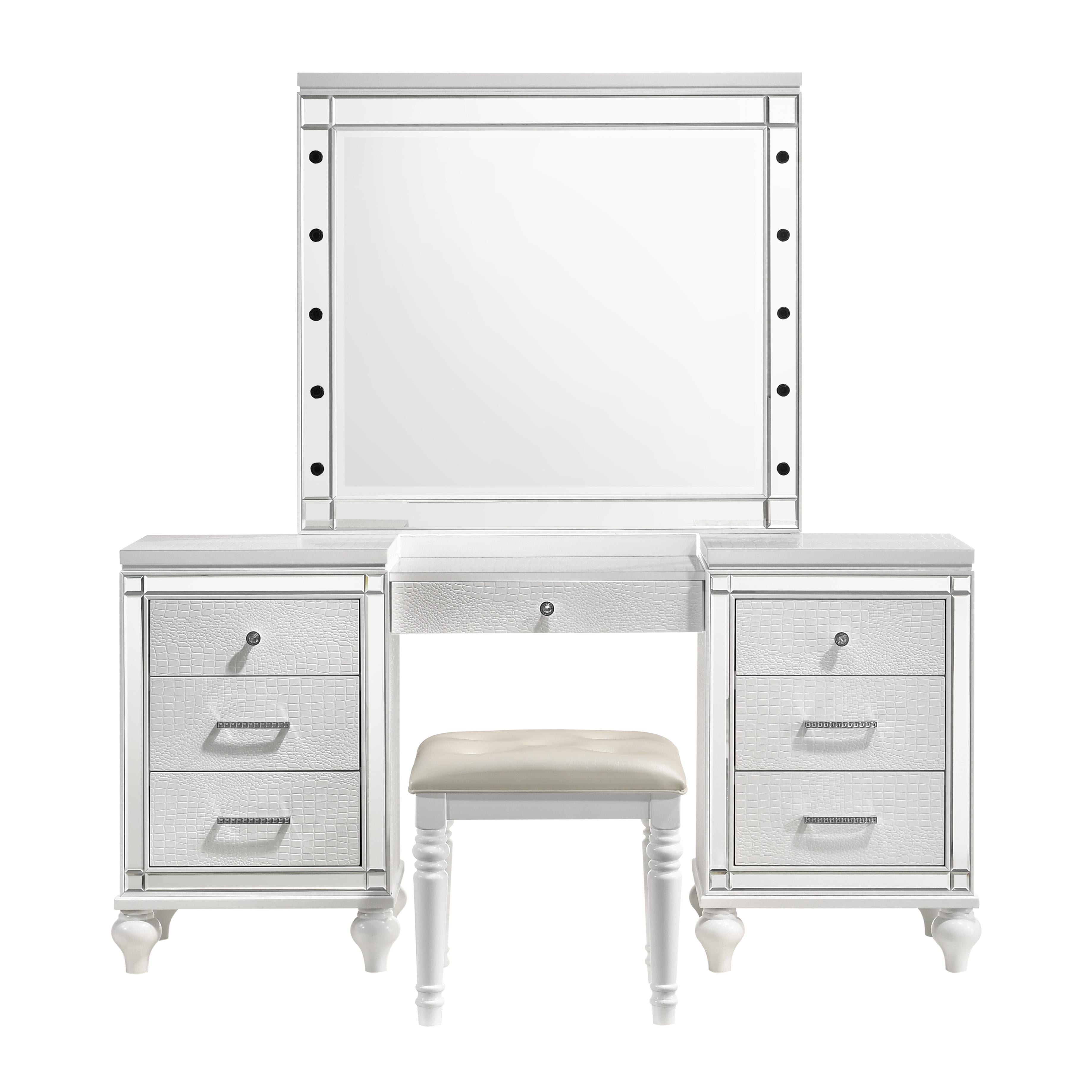 VALENTINO VANITY TABLE MIRROR (BULBS NOT INCLUDED)-WHITE