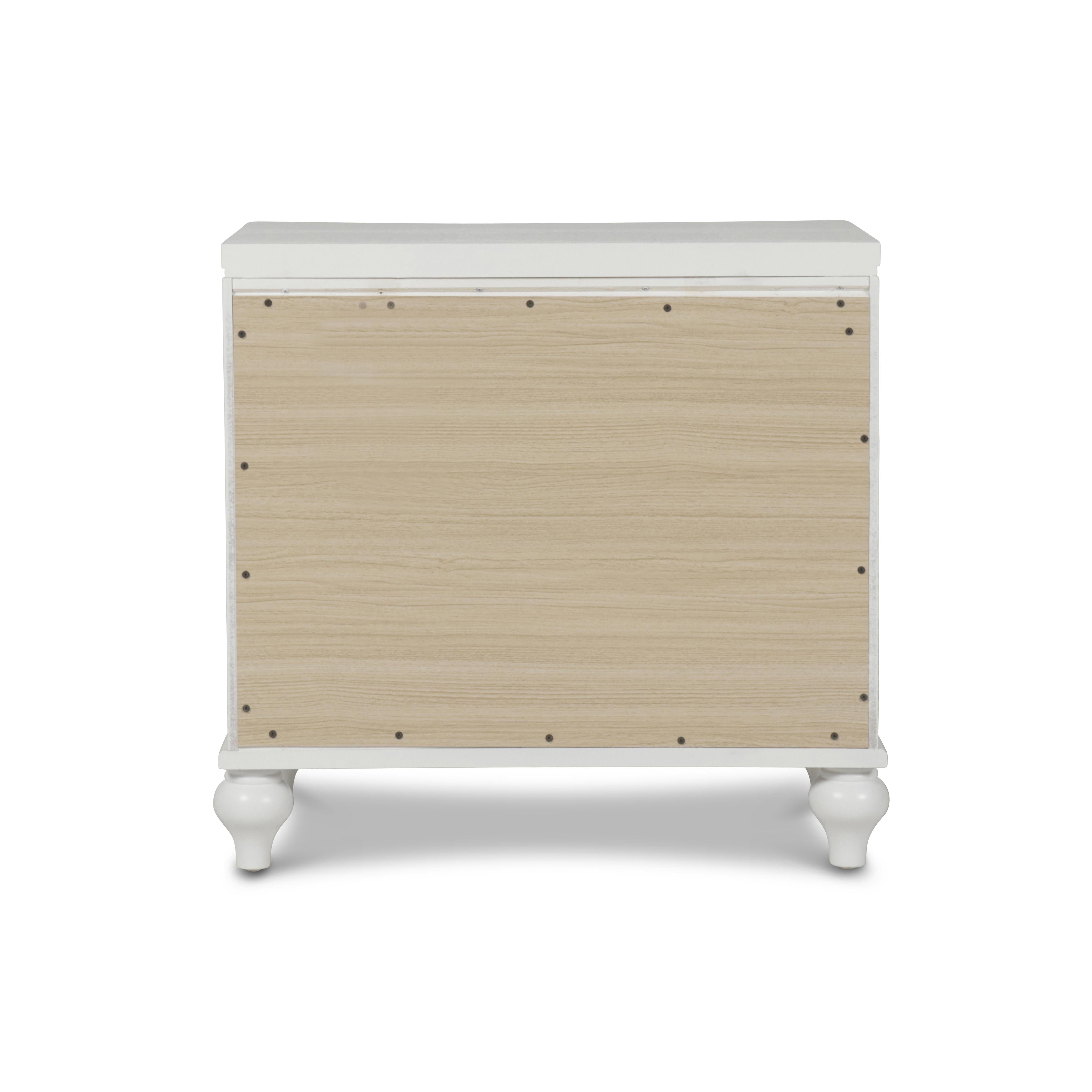 VALENTINO NIGHTSTAND-WHITE - Ideal Furniture (Fresno,CA)