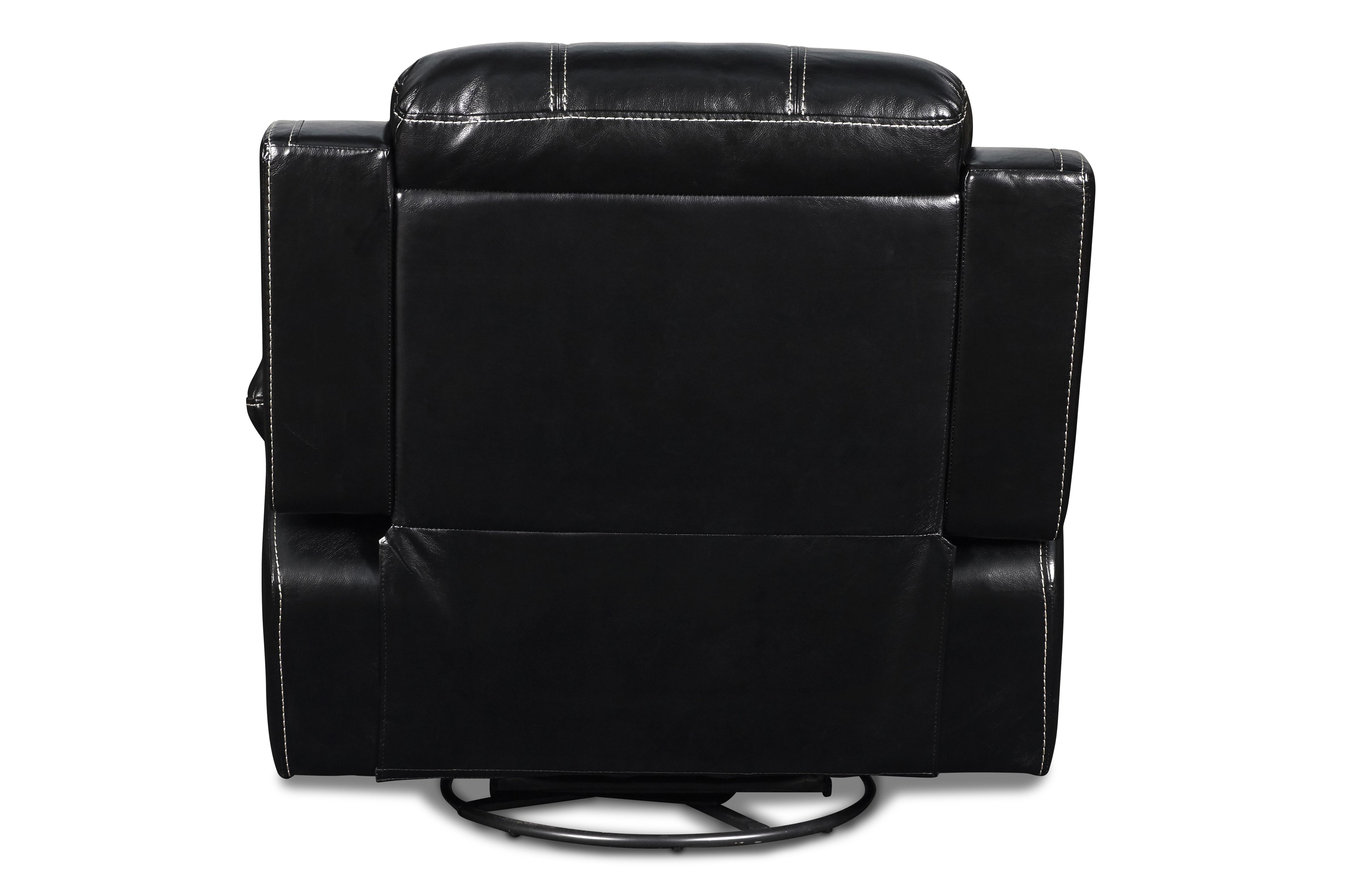 FUSION SWIVEL GLIDER RECLINER W/PWR FTRST-EBONY - Ideal Furniture (Fresno,CA)