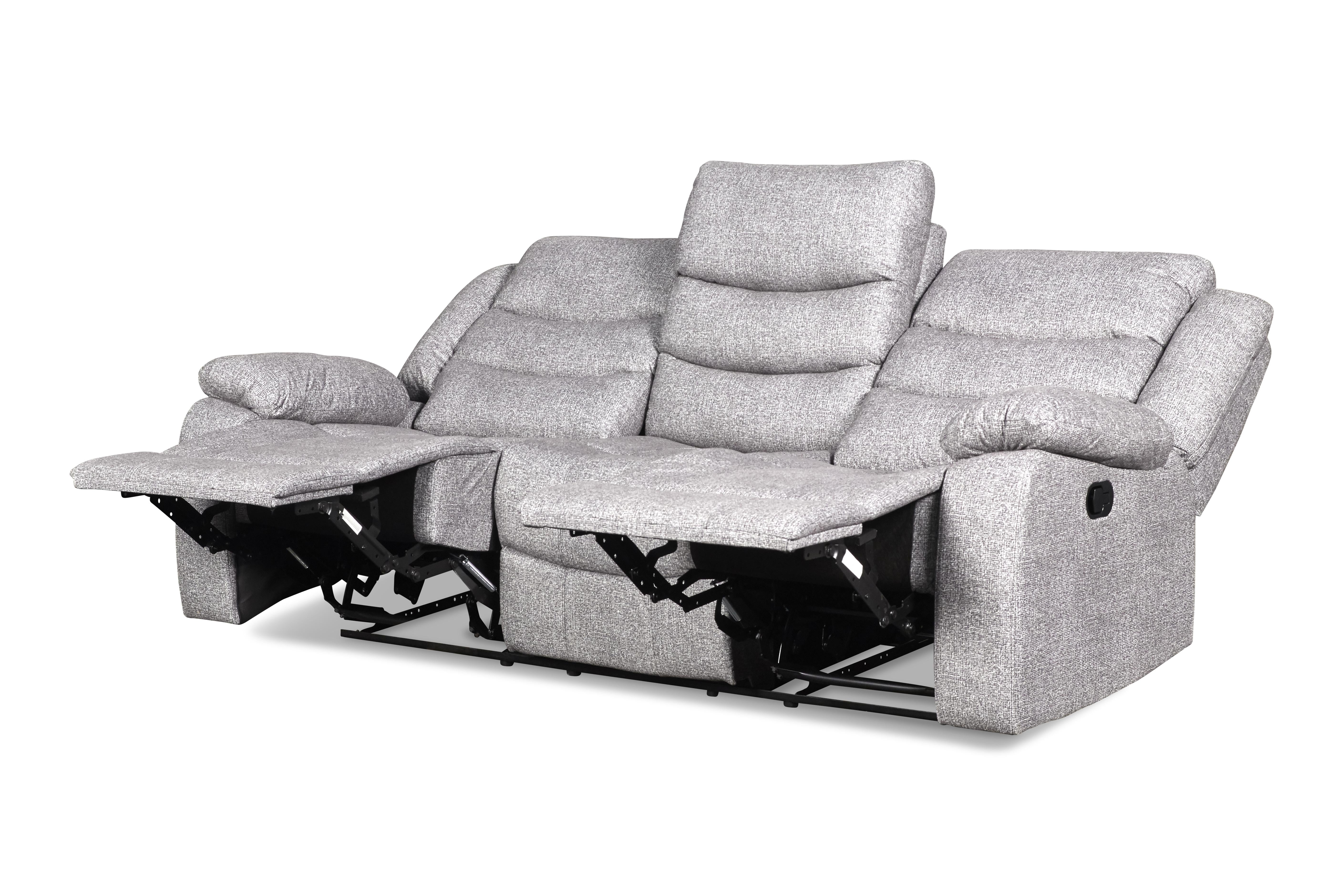 GRANADA DUAL RECLINER SOFA-GRAY - Ideal Furniture (Fresno,CA)