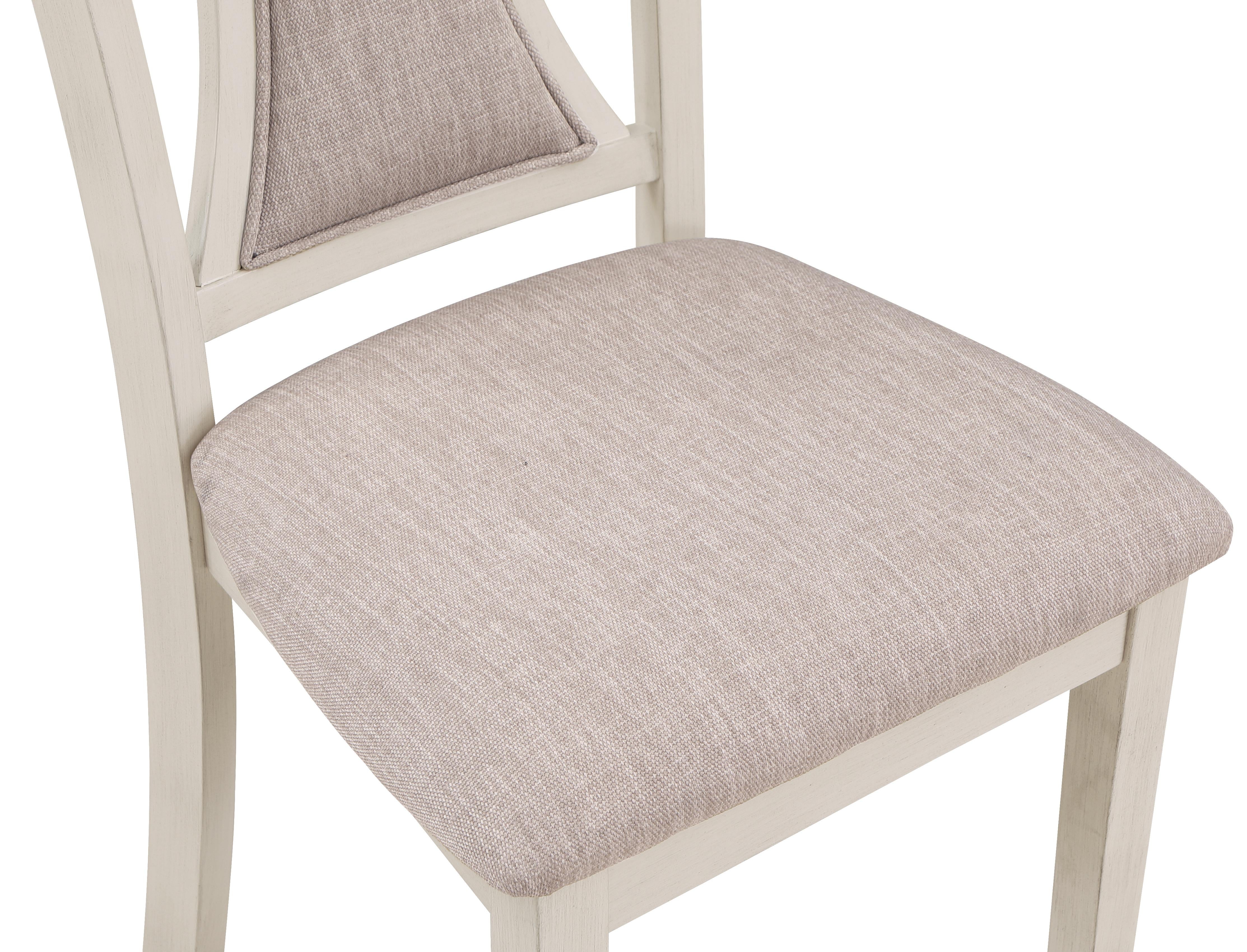 HUDSON 60" RECTANGLE DINING TABLE & 4 CHAIR S-BROWN/CREME - Ideal Furniture (Fresno,CA)