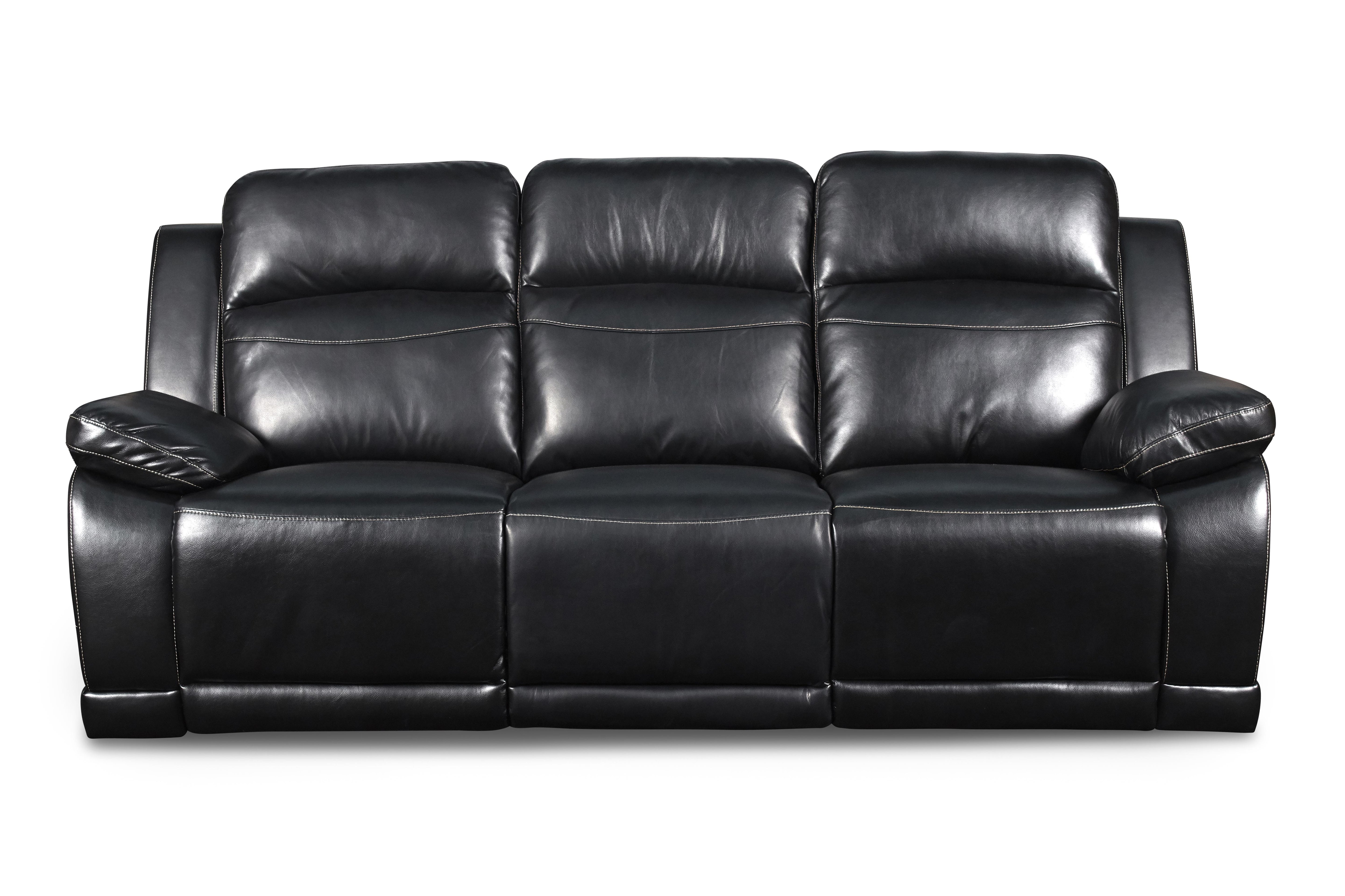 VEGA DUAL RECLINER SOFA - PREMIER BLACK