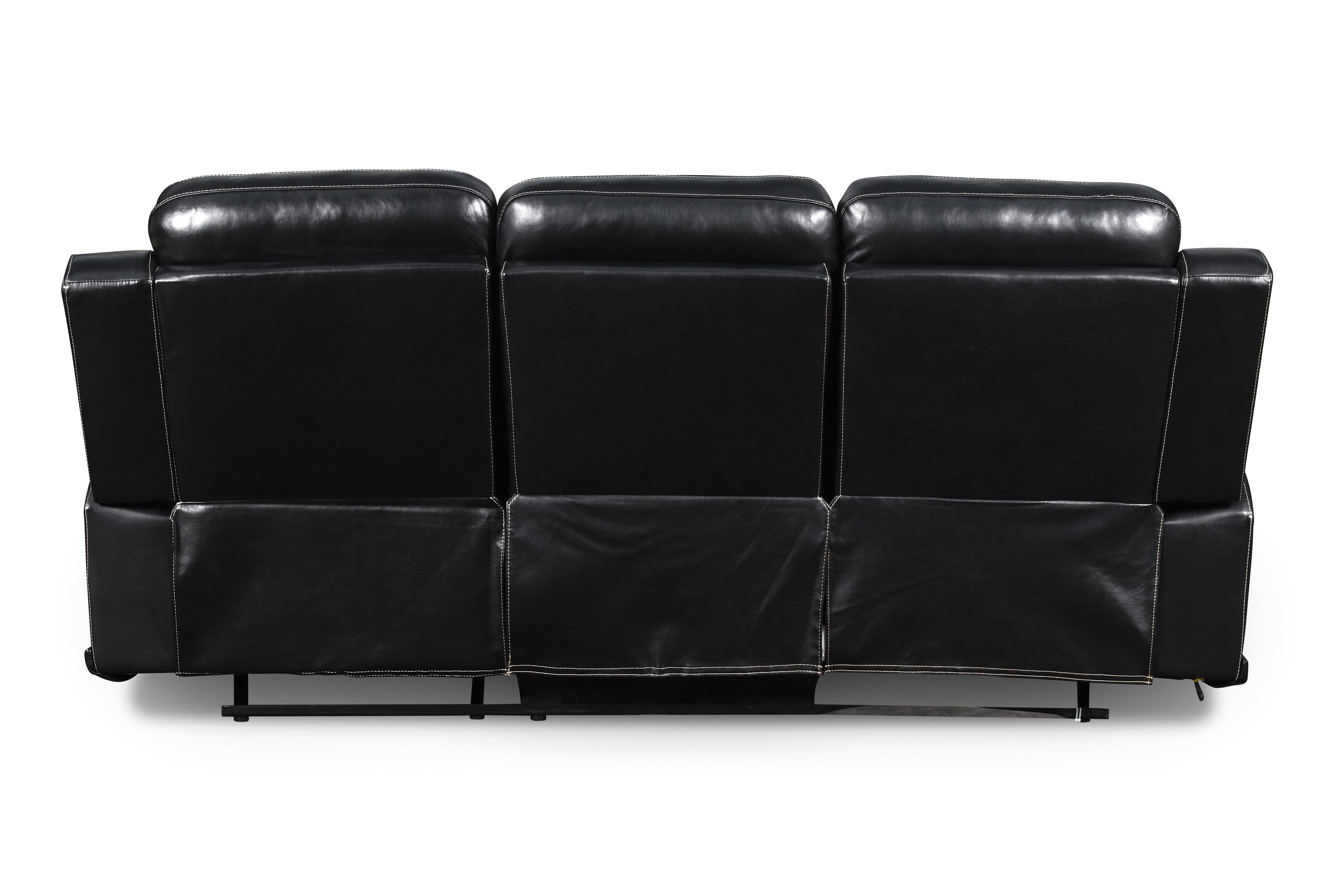 VEGA DUAL RECLINER SOFA - PREMIER BLACK