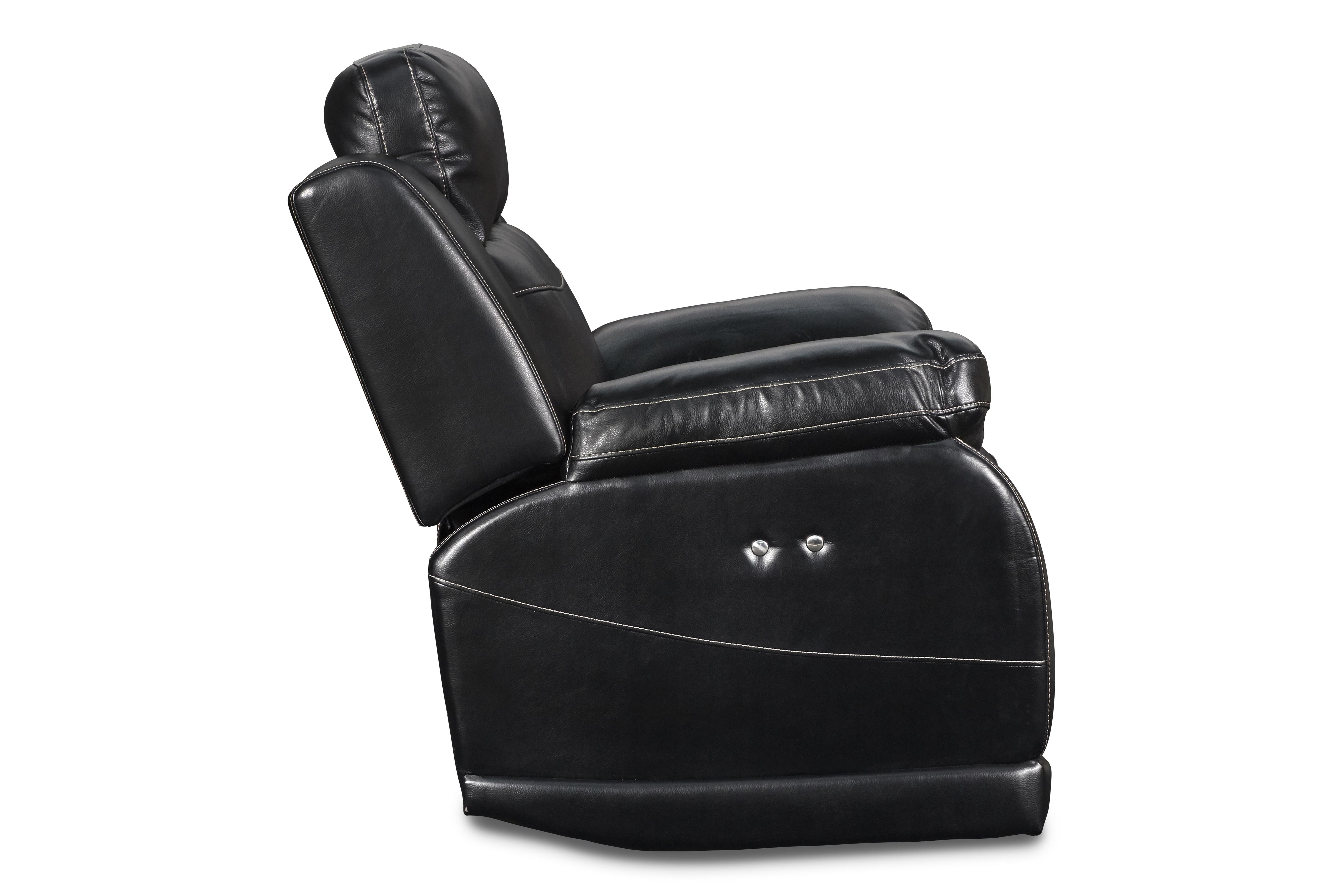 VEGA GLIDER RECLINER W/PWR FR- PREMIER BLACK - Ideal Furniture (Fresno,CA)