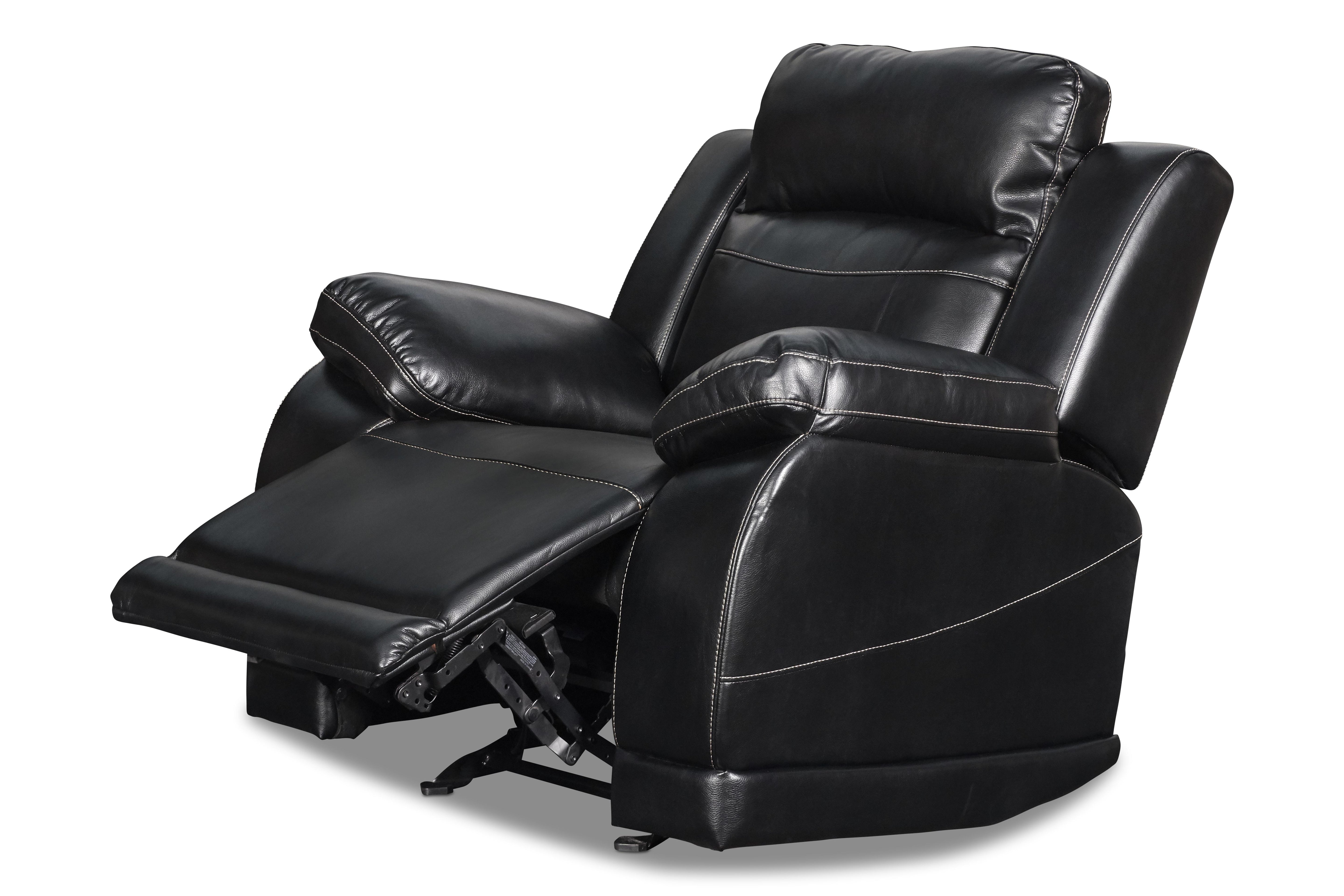 VEGA GLIDER RECLINER W/PWR FR- PREMIER BLACK - Ideal Furniture (Fresno,CA)