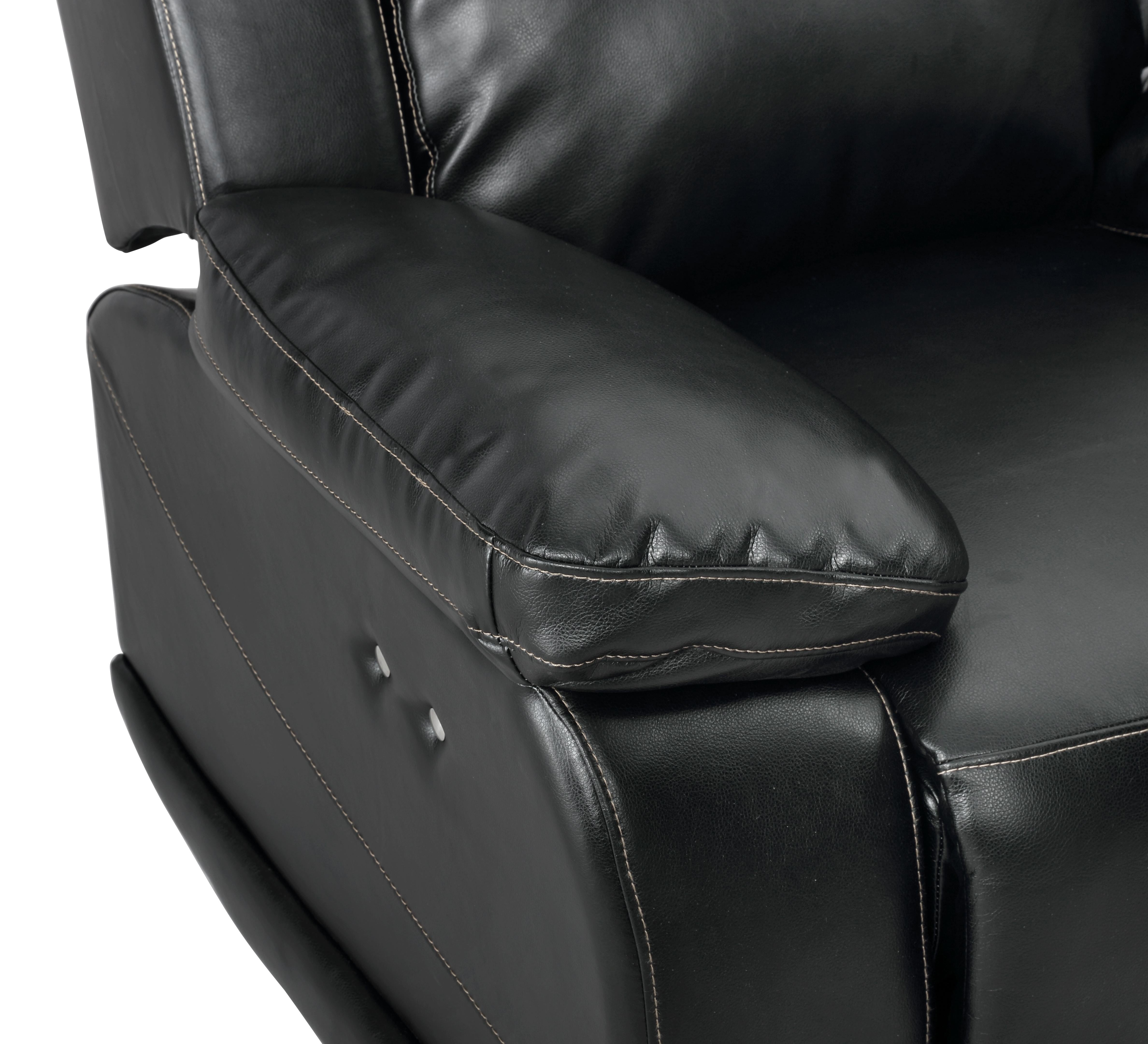 VEGA GLIDER RECLINER W/PWR FR- PREMIER BLACK - Ideal Furniture (Fresno,CA)