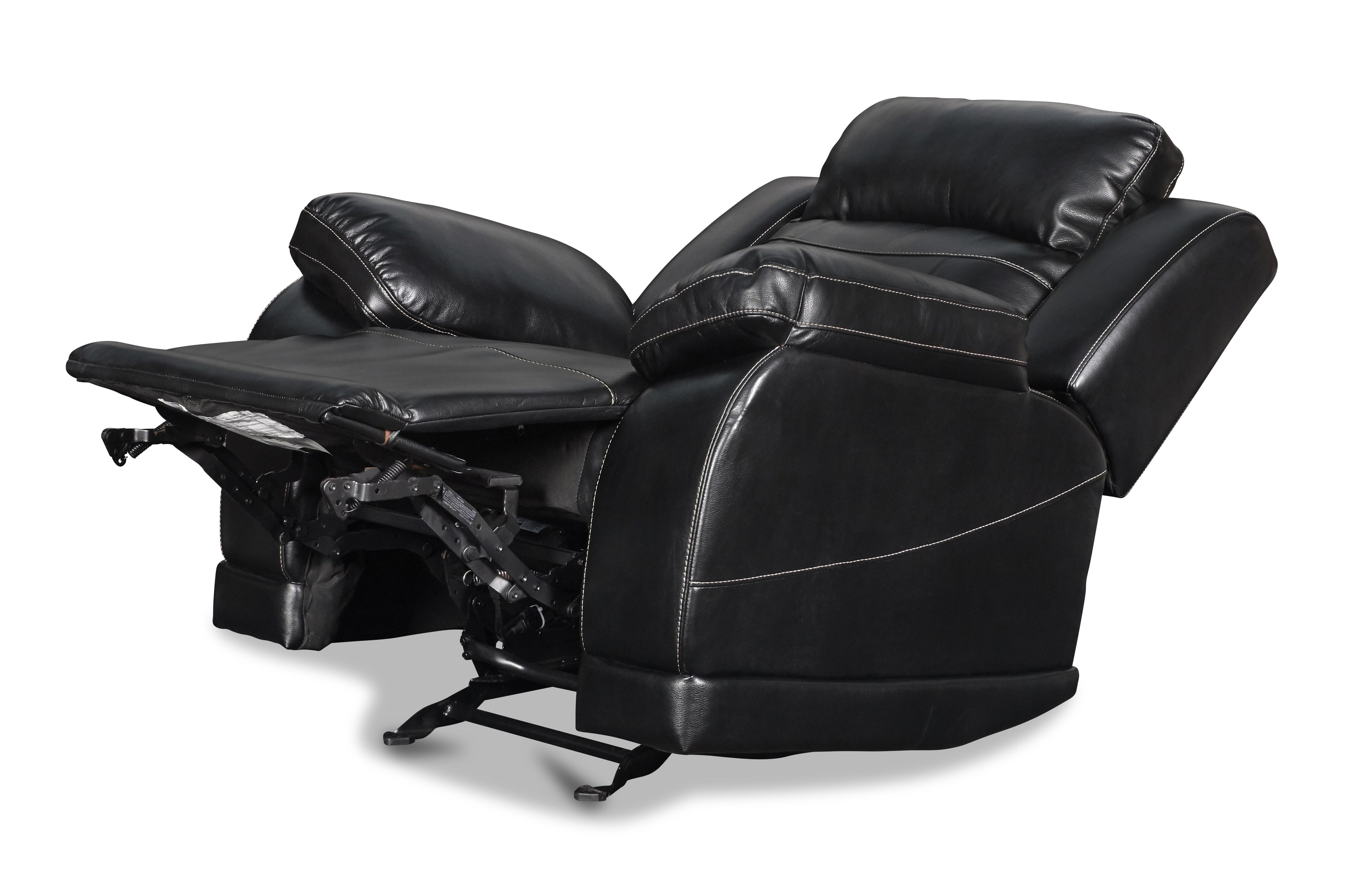VEGA GLIDER RECLINER W/PWR FR- PREMIER BLACK - Ideal Furniture (Fresno,CA)