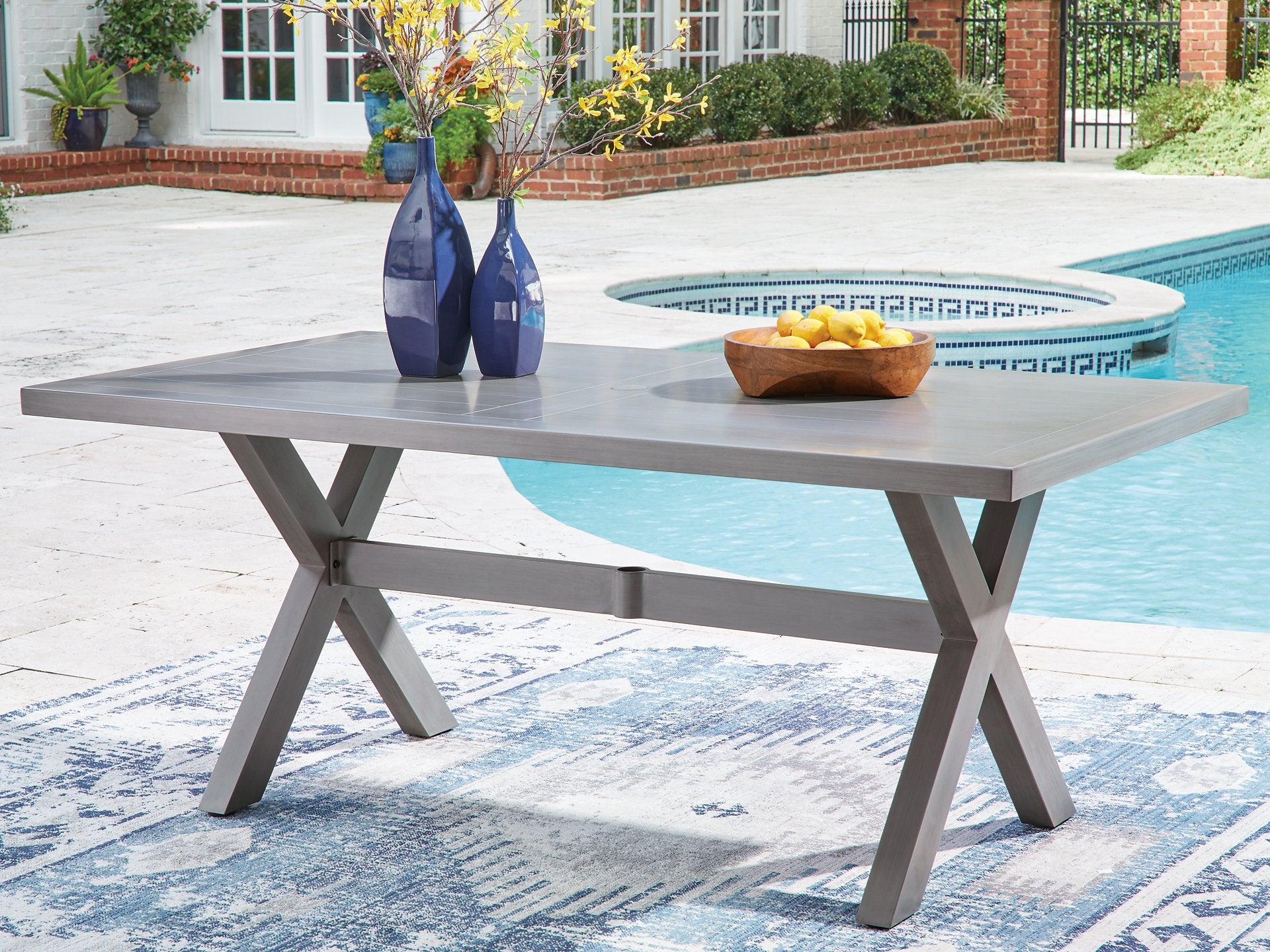 Half Moon Beach Outdoor Dining Table - Ideal Furniture (Fresno,CA)
