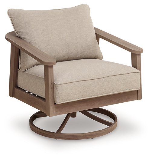 Harmony Headlands Outdoor Swivel Lounge with Cushion - Ideal Furniture (Fresno,CA)