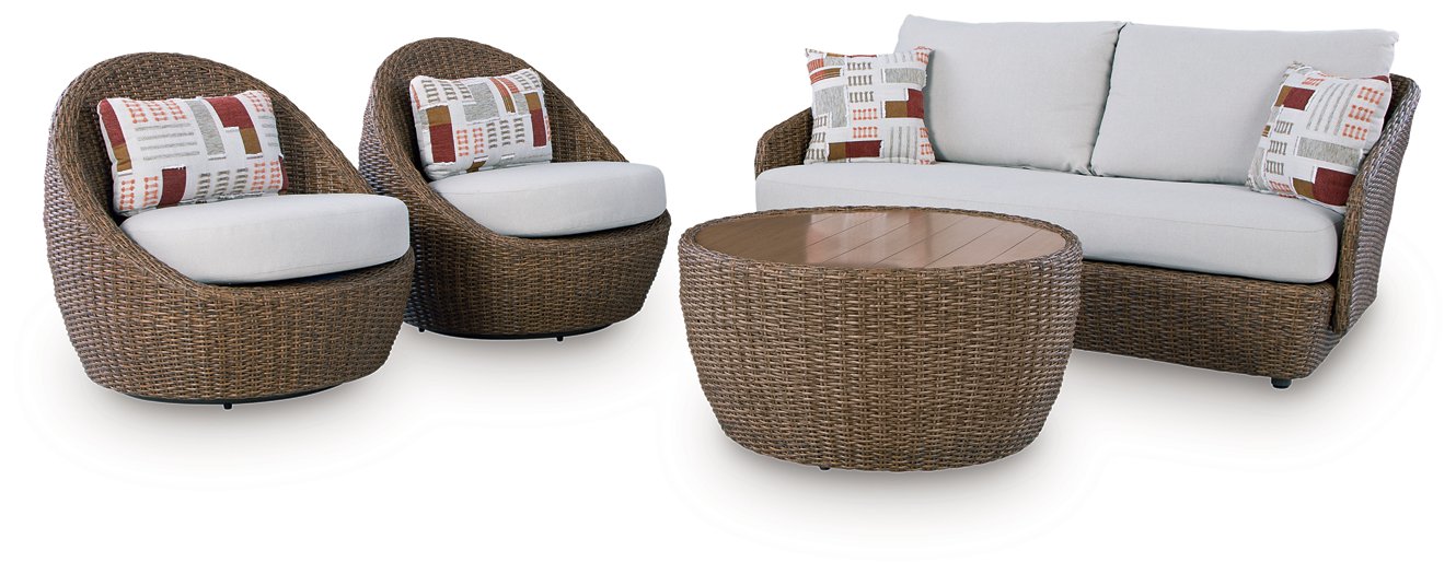 Double Point Outdoor Seating Set - Ideal Furniture (Fresno,CA)