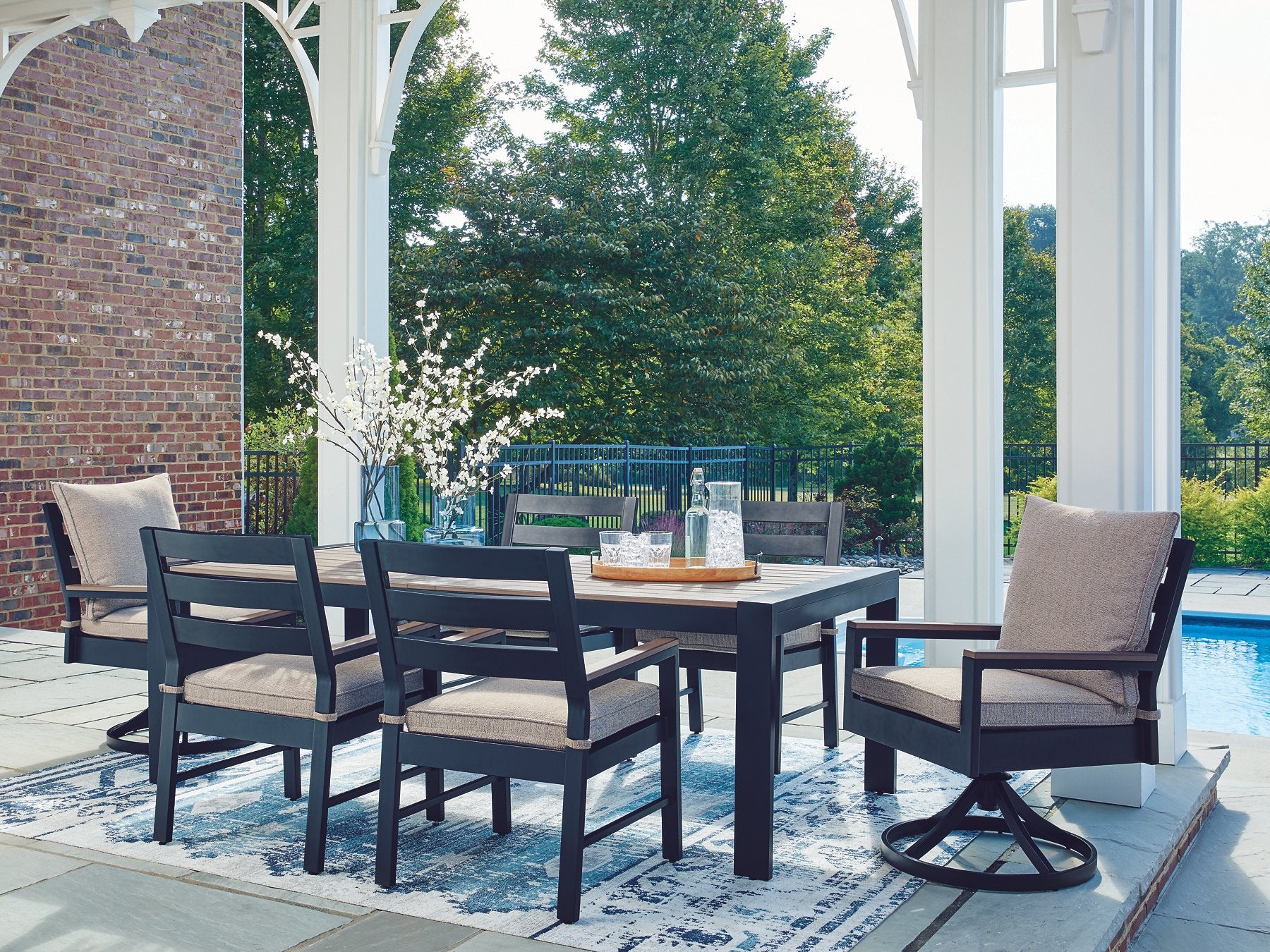 East Beach Outdoor Dining Set - Ideal Furniture (Fresno,CA)