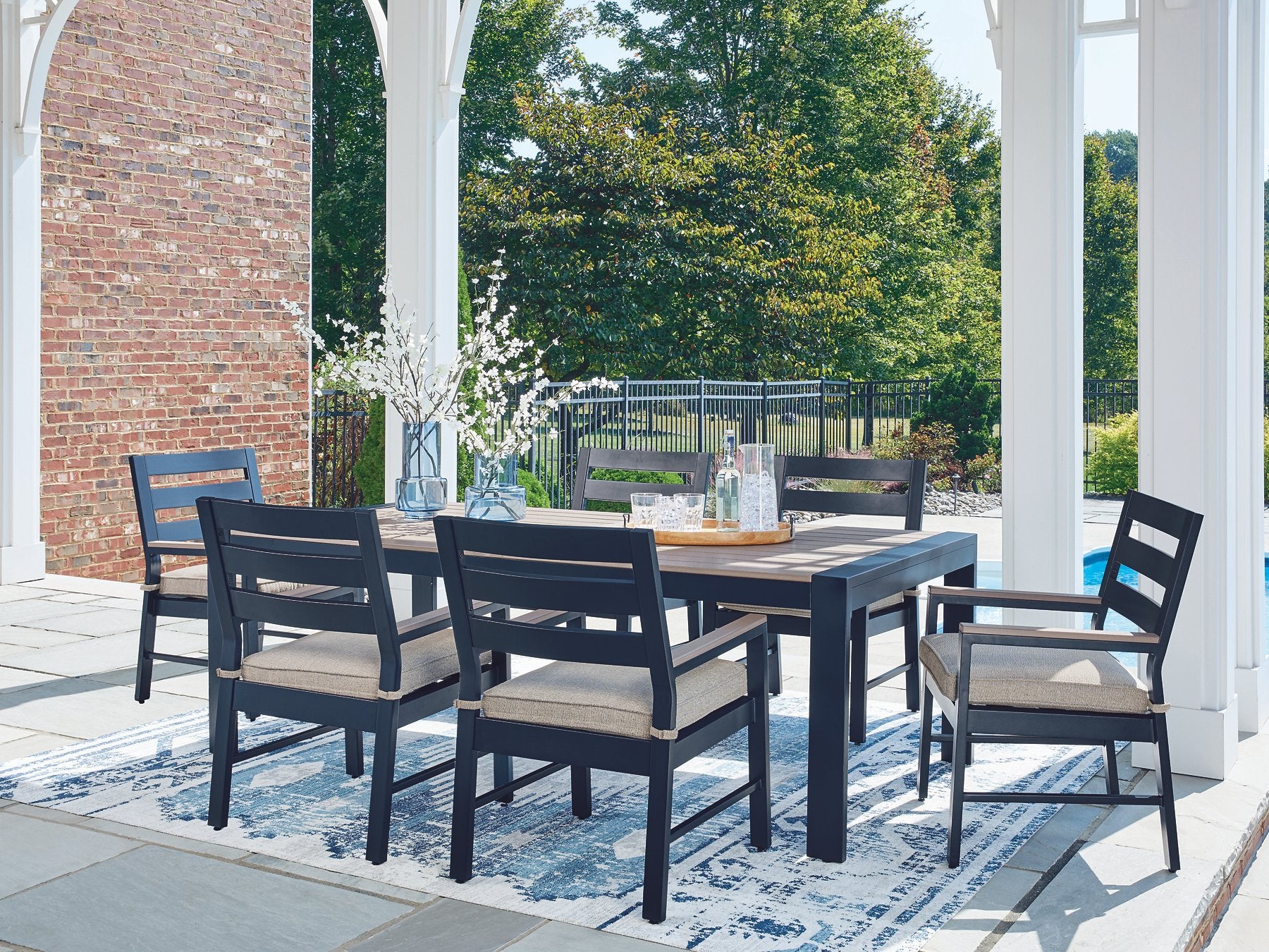 East Beach Outdoor Dining Set - Ideal Furniture (Fresno,CA)