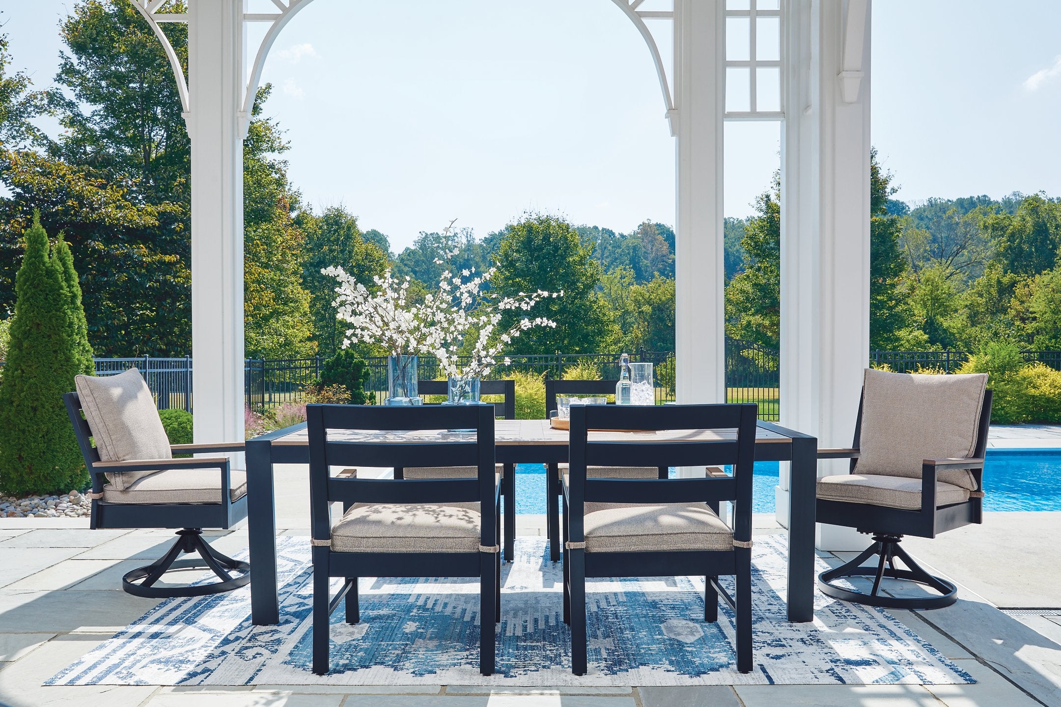 East Beach Outdoor Dining Set - Ideal Furniture (Fresno,CA)