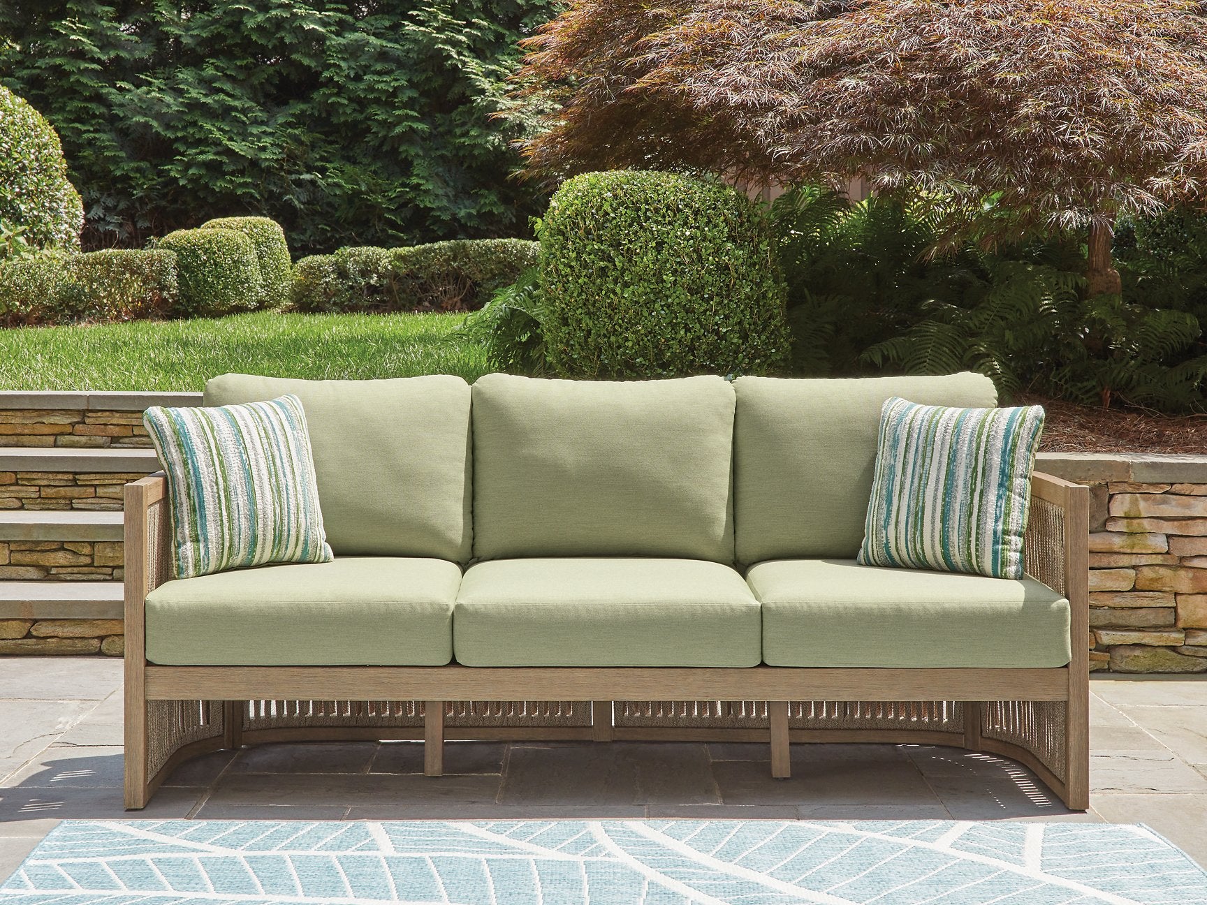 Serena Shores Outdoor Sofa with Cushion - Ideal Furniture (Fresno,CA)