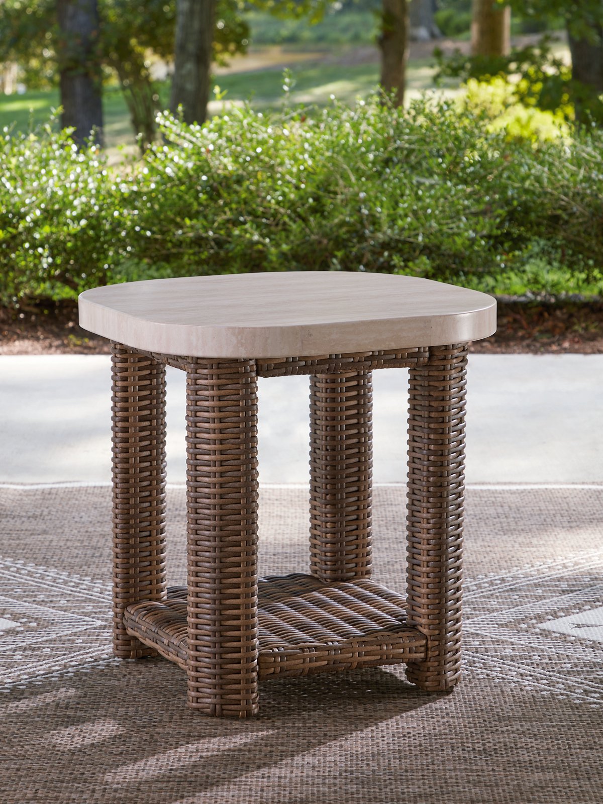Dolan Creek Outdoor End Table - Ideal Furniture (Fresno,CA)