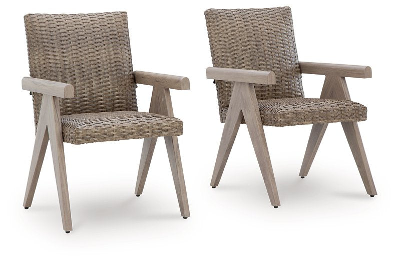 Cliff Trails Outdoor Arm Chair (Set of 2) - Ideal Furniture (Fresno,CA)