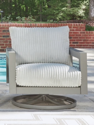 Hurley Park Outdoor Swivel Chair with Cushion - Ideal Furniture (Fresno,CA)