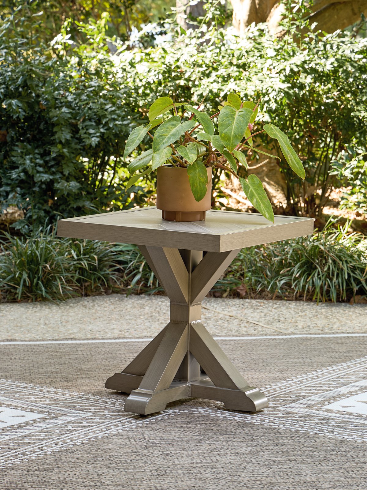 Laguna Heights Outdoor End Table - Ideal Furniture (Fresno,CA)