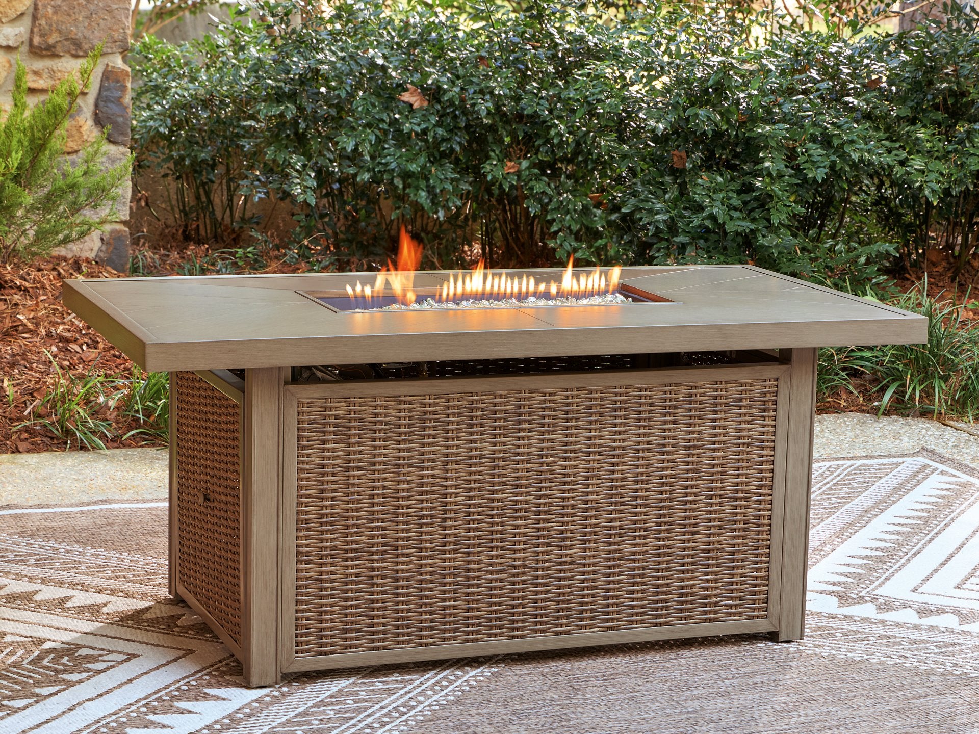 Laguna Heights Outdoor Fire Pit Table - Ideal Furniture (Fresno,CA)