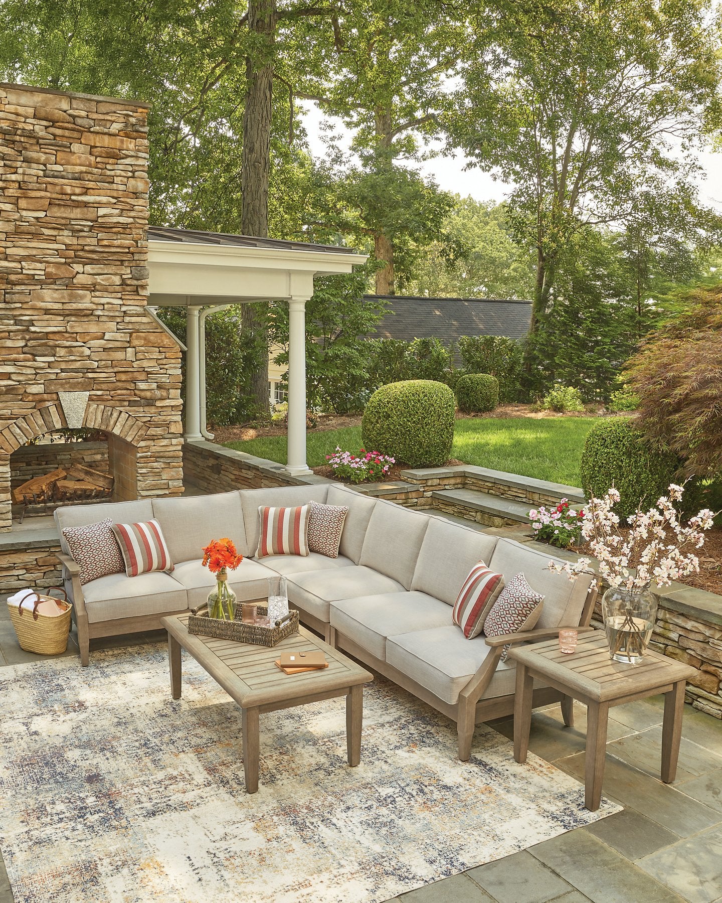 Clare View Outdoor Sectional - Ideal Furniture (Fresno,CA)