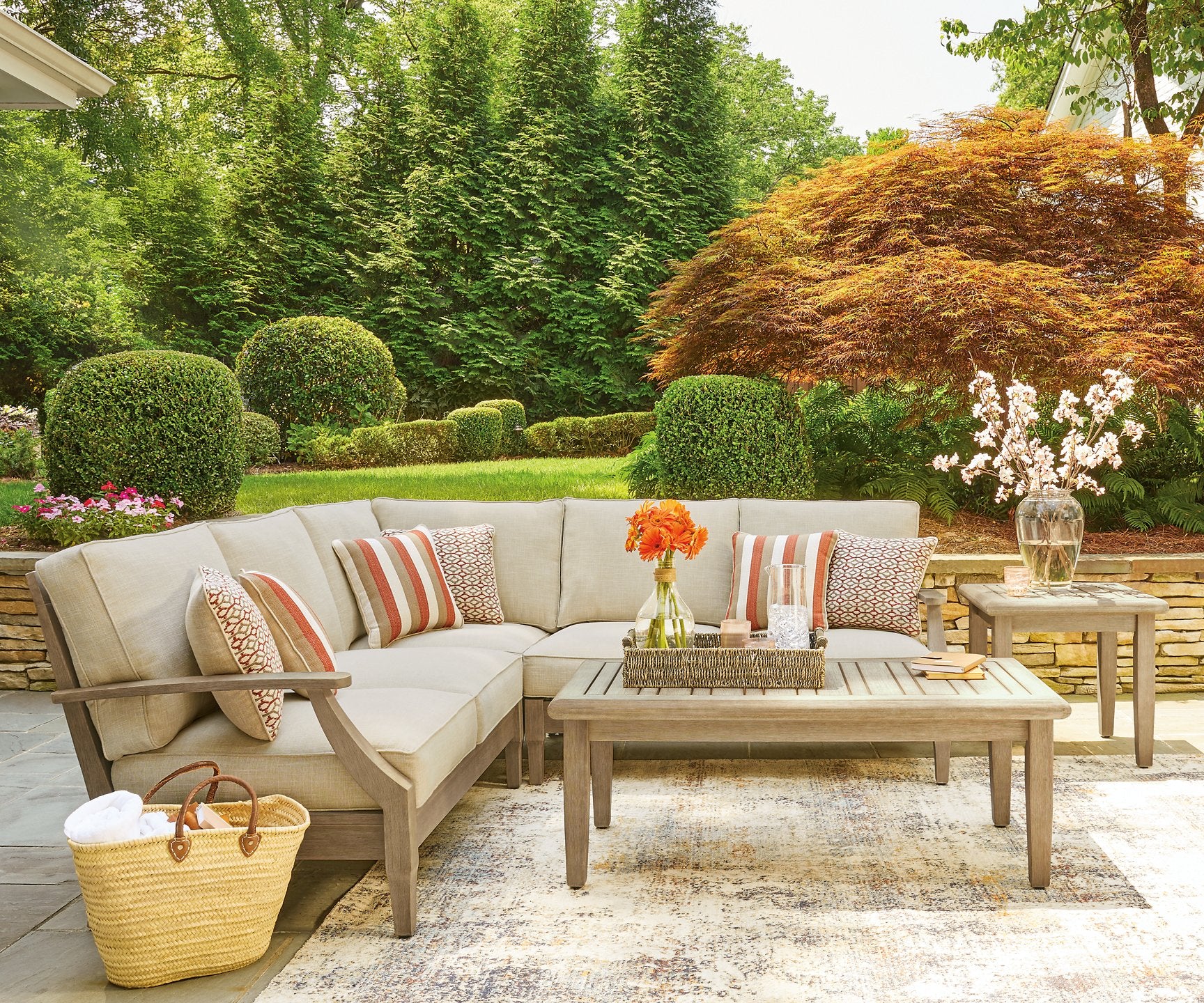 Clare View Outdoor Sectional - Ideal Furniture (Fresno,CA)