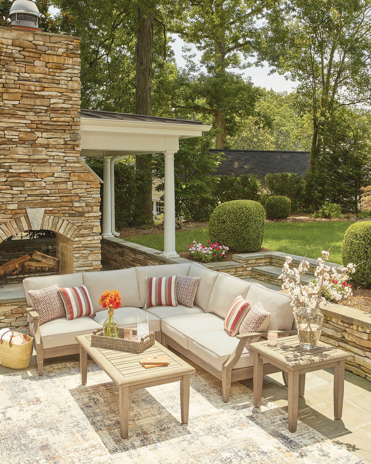 Clare View Outdoor Sectional - Ideal Furniture (Fresno,CA)