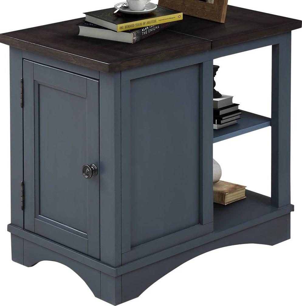 Parker House Americana Modern Chairside Table in Denim