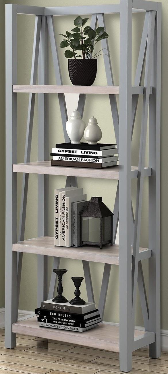 Parker House Americana Modern Etagere Bookcase in Dove