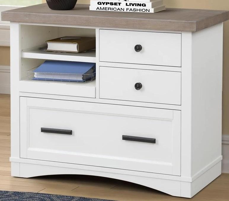 Parker House Americana Modern Functional File with Power Center in Cotton