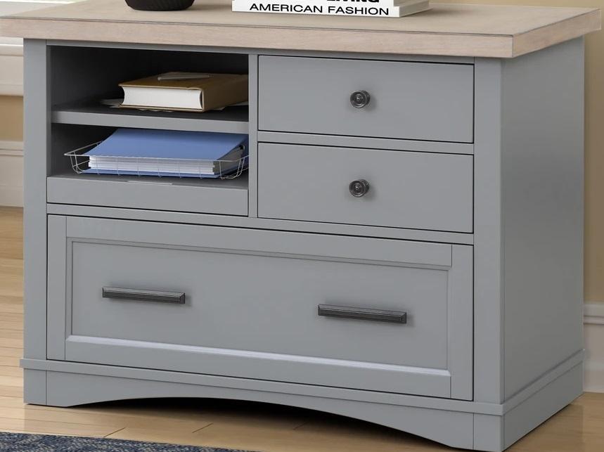 Parker House Americana Modern Functional File with Power Center in Dove