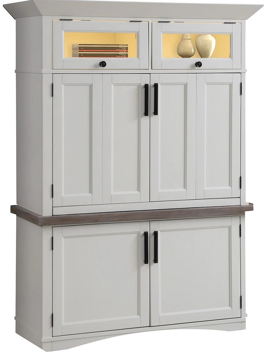 Parker House Americana Modern Workstation with LED Light in Cotton