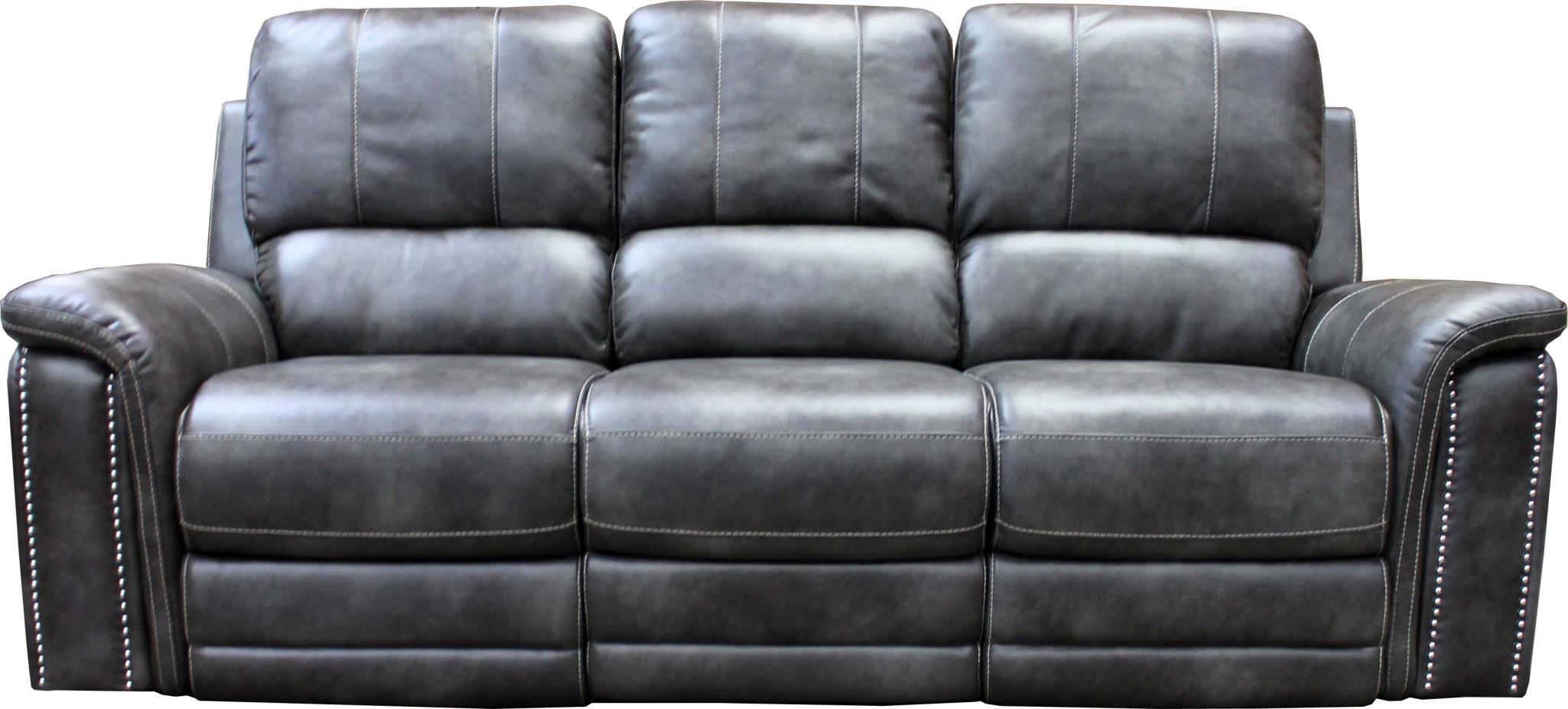 Parker House Belize Sofa Dual PWR Recliner w/ USB & PWR Headrest in Ash - Ideal Furniture (Fresno,CA)