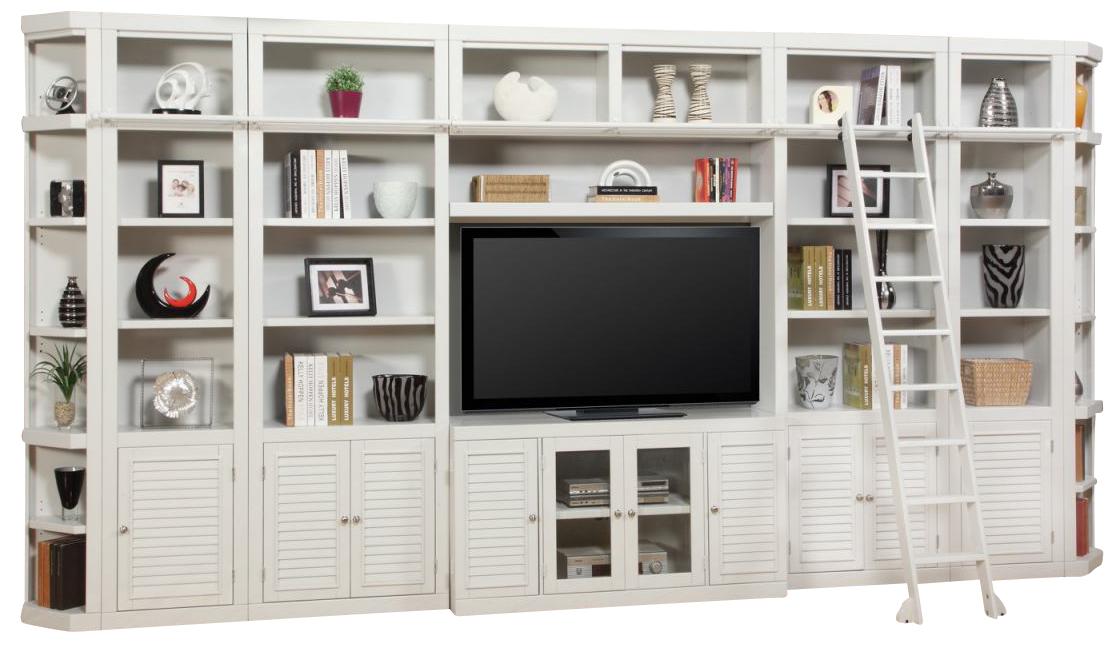 Parker House Boca 9-Piece Library Wall in Cottage White