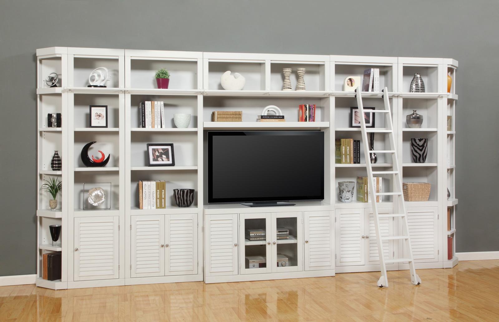 Parker House Boca 9-Piece Library Wall in Cottage White