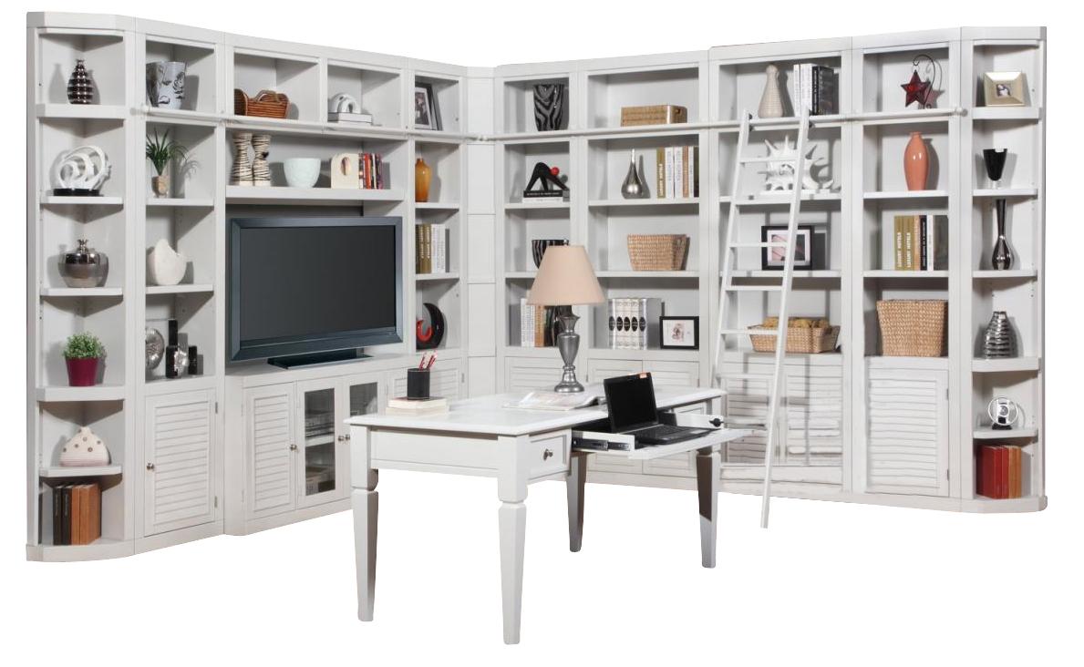 Parker House Boca 12-Piece Library Full Wall w/ Ladder in Cottage White