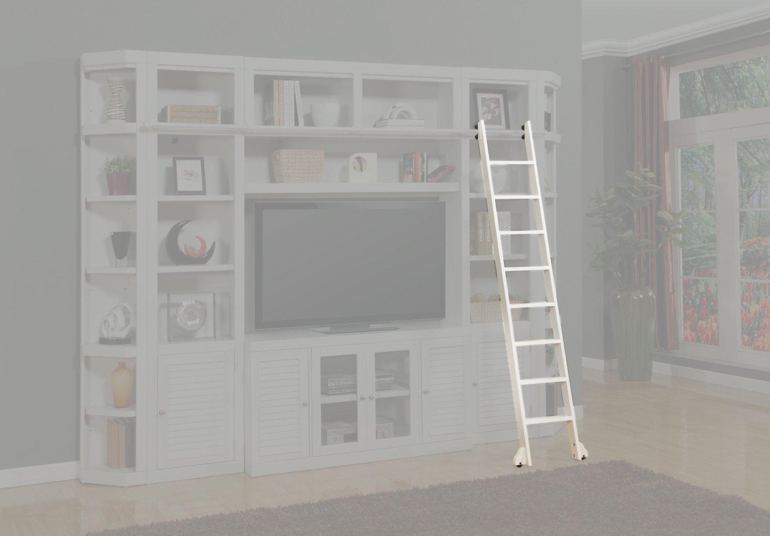 Parker House Boca Library Ladder in Cottage White