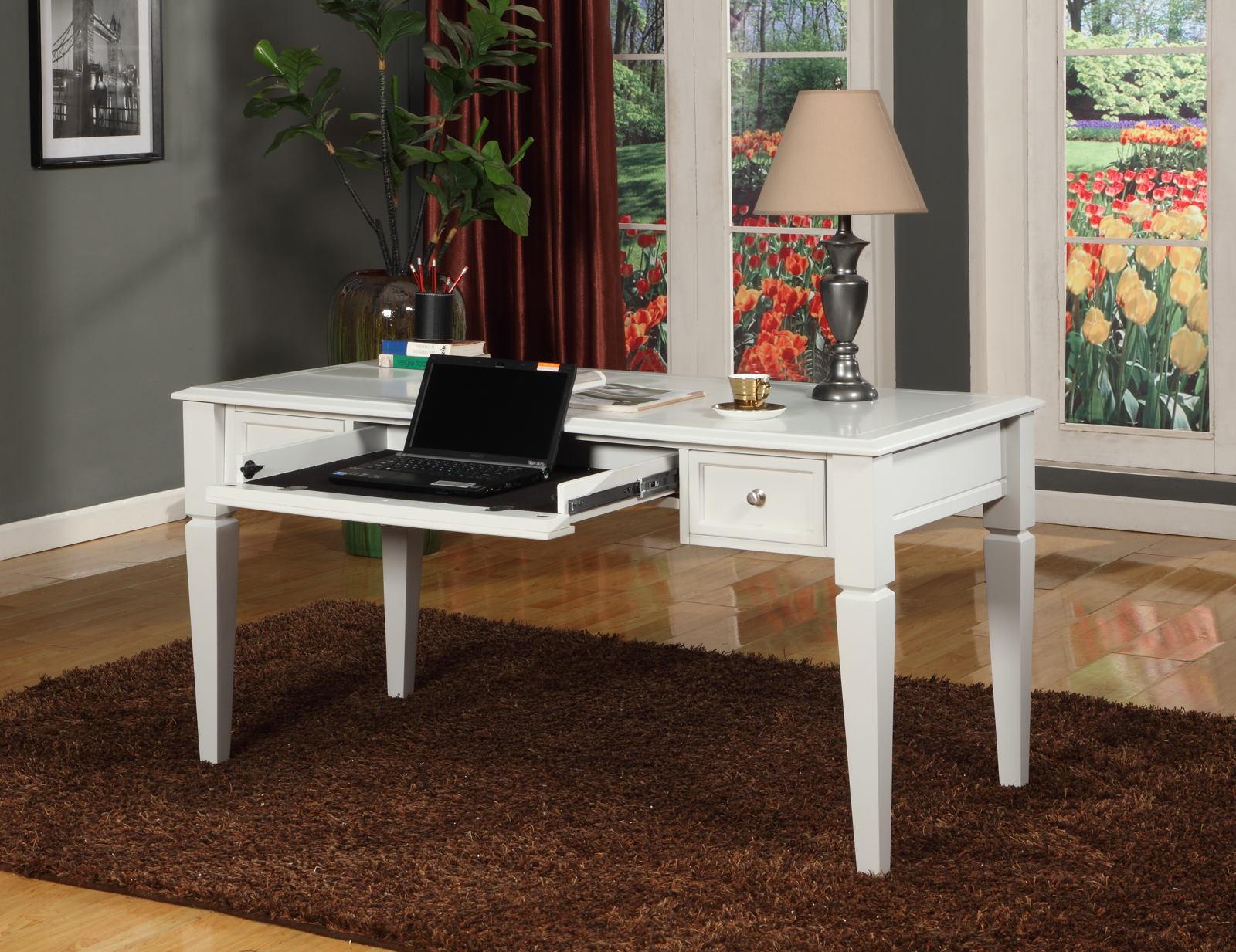 Parker House Boca Writing Desk in Cottage White - Ideal Furniture (Fresno,CA)