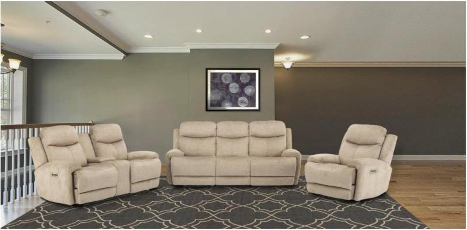 Parker House Bowie Loveseat Recliner Power with USB and Power Headrest and Gel Foam in Doe MBOW#822PH-DOE - Ideal Furniture (Fresno,CA)