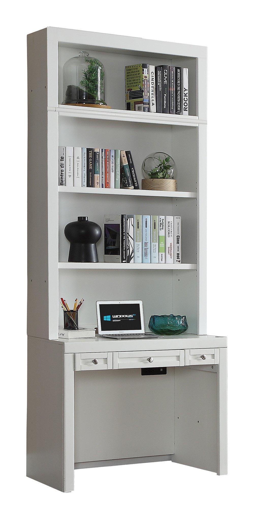 Parker House Catalina 40" Library Desk & Hutch in Cottage White