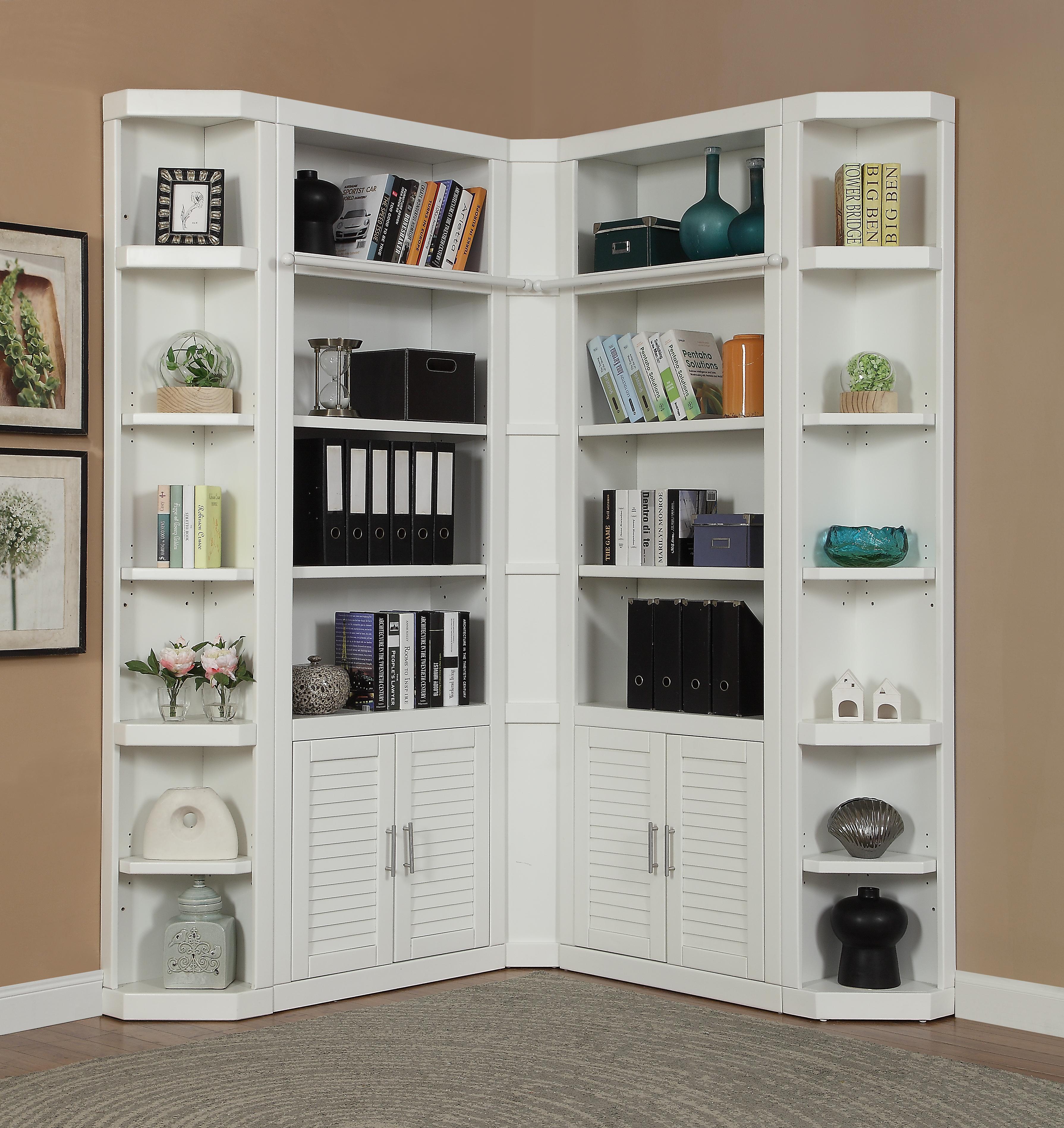 Parker House Catalina 5 Piece Library Wall Set in Cottage White