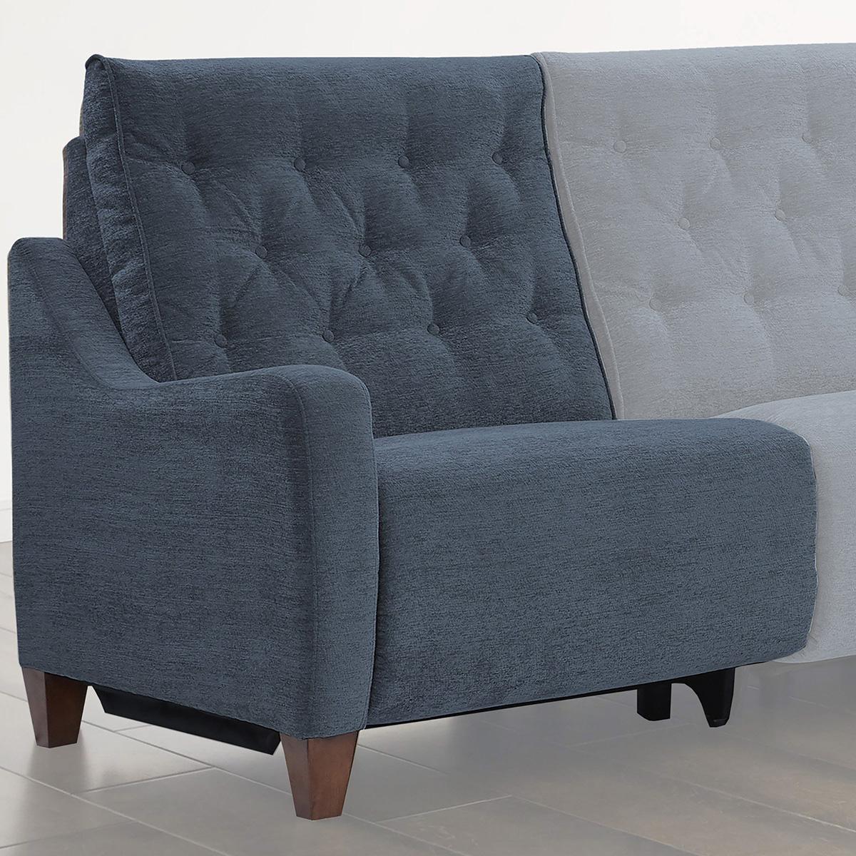 Parker House Chelsea Power Left Arm Facing Recliner in Willow Blue - Ideal Furniture (Fresno,CA)