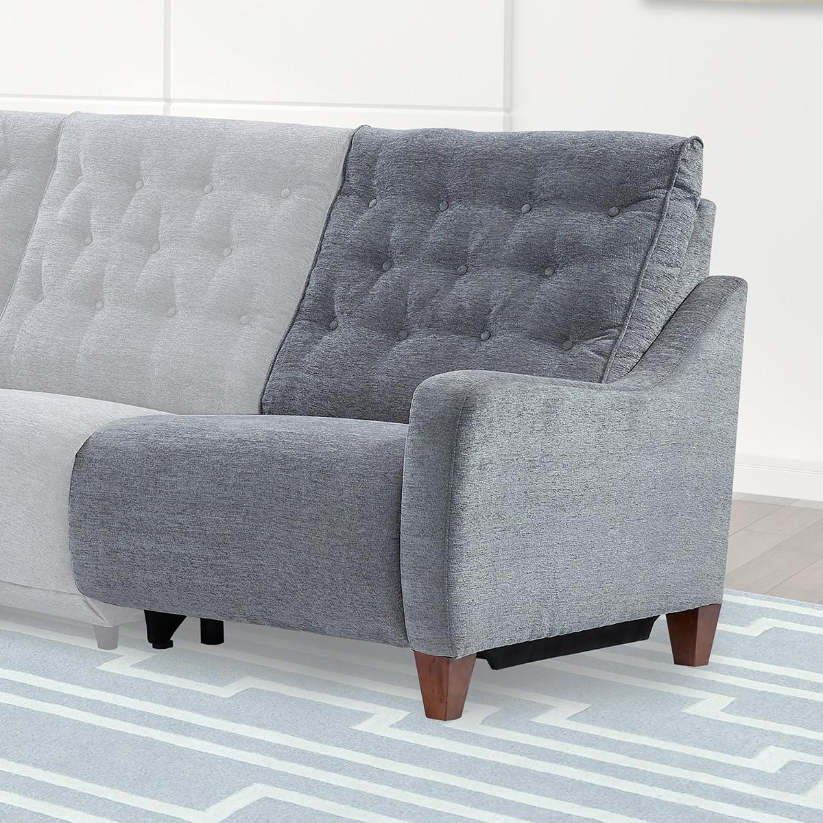 Parker House Chelsea Power Right Arm Facing Recliner in Willow Grey - Ideal Furniture (Fresno,CA)