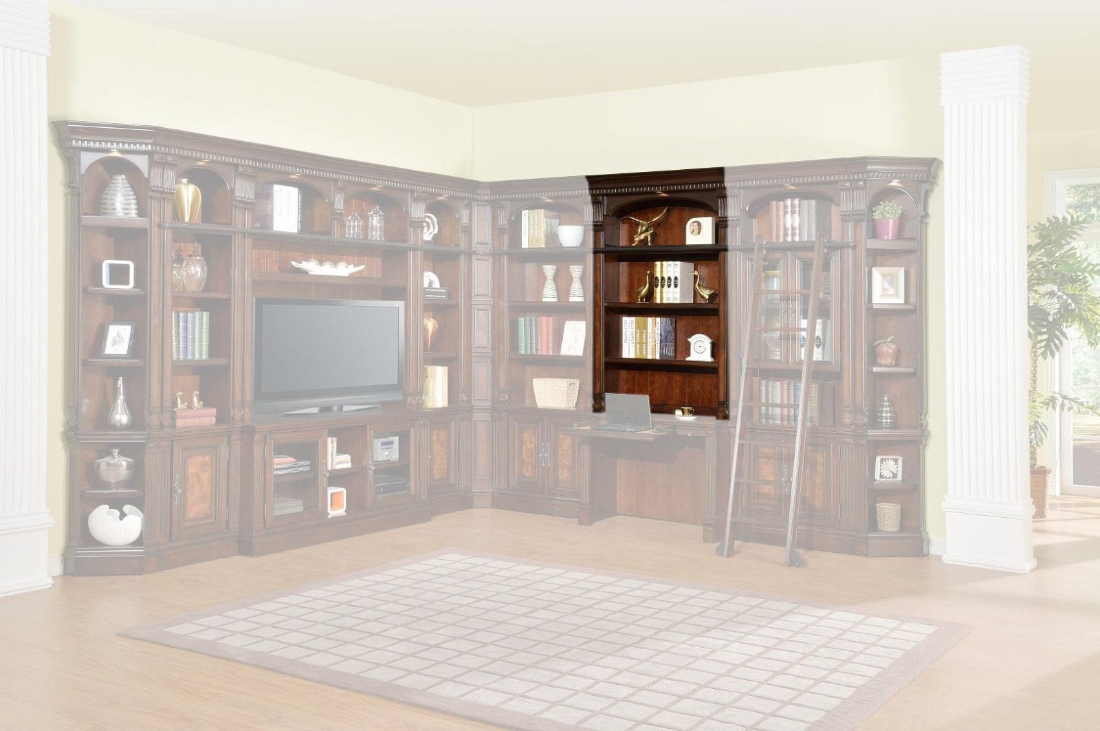 Parker House Corsica Library Hutch in Antique Vintage Dark Chocolate - Ideal Furniture (Fresno,CA)