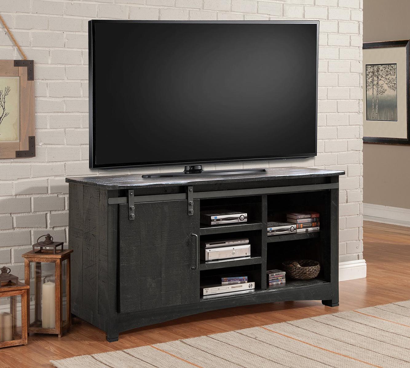 Parker House Durango 63 in. Console with Sliding Door in Rustic Dark Pine - Ideal Furniture (Fresno,CA)