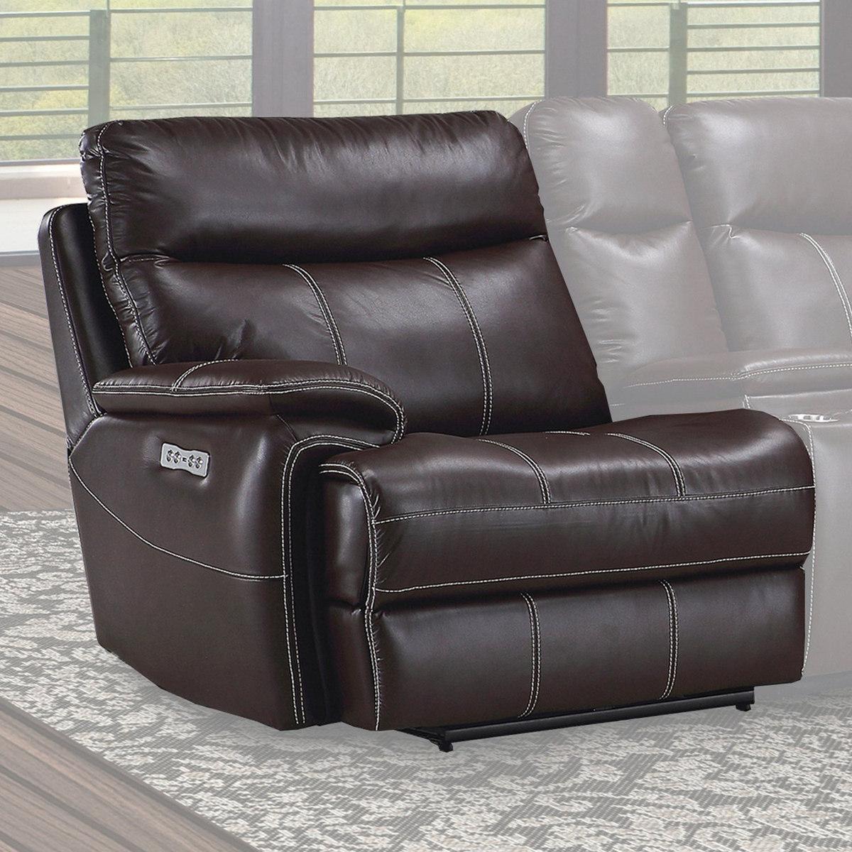 Parker House Dylan Power Left Arm Facing Recliner in Mahogany - Ideal Furniture (Fresno,CA)
