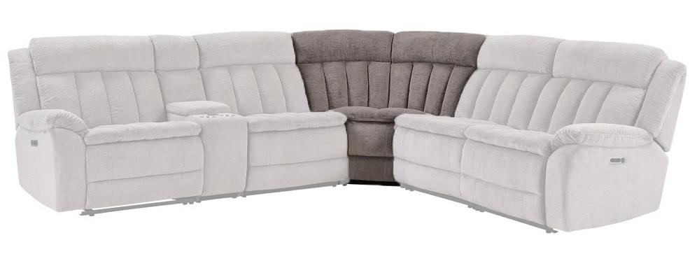 Parker House Furniture Cuddler Corner Wedge in Laurel Dove