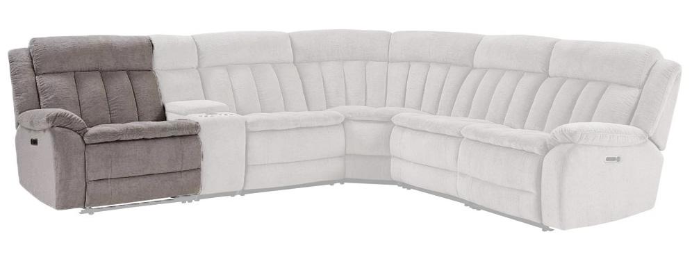 Parker House Furniture Cuddler Power Left Arm Facing Recliner in Laurel Dove - Ideal Furniture (Fresno,CA)