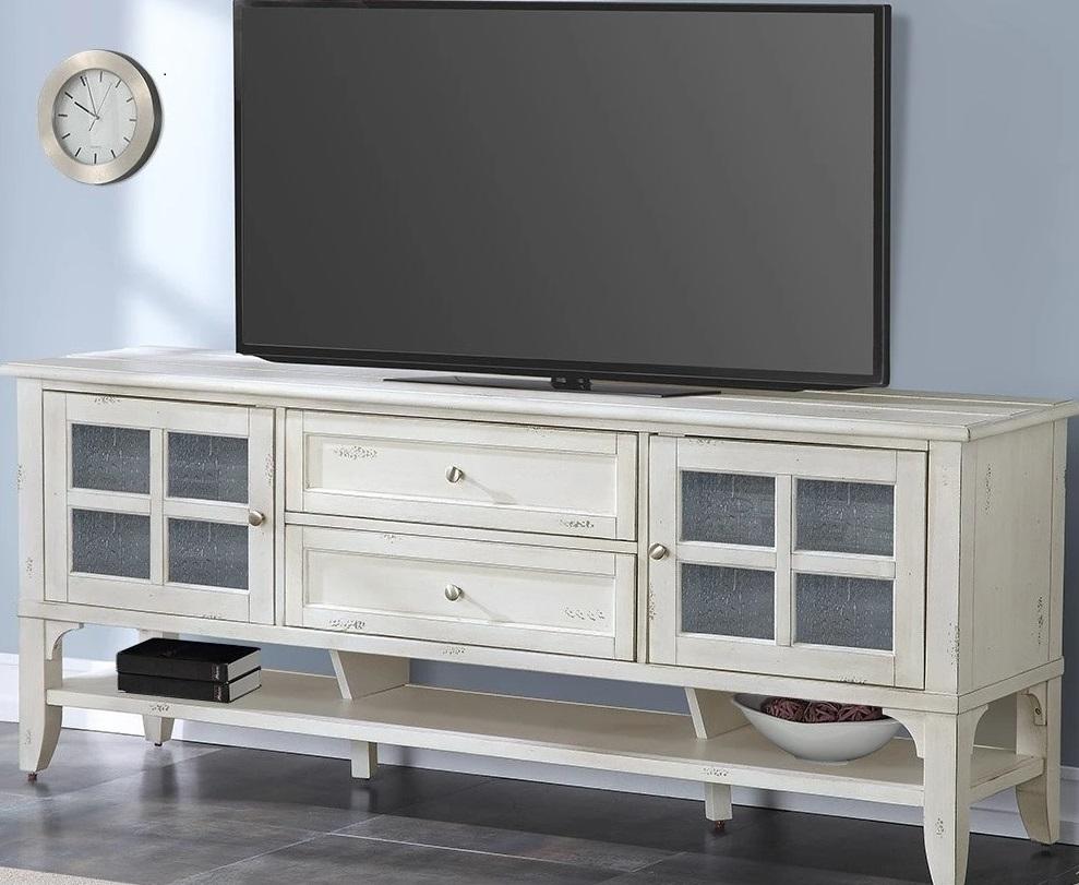 Parker House Hilton 76 in. TV Console in Vintage Antique Storm - Ideal Furniture (Fresno,CA)